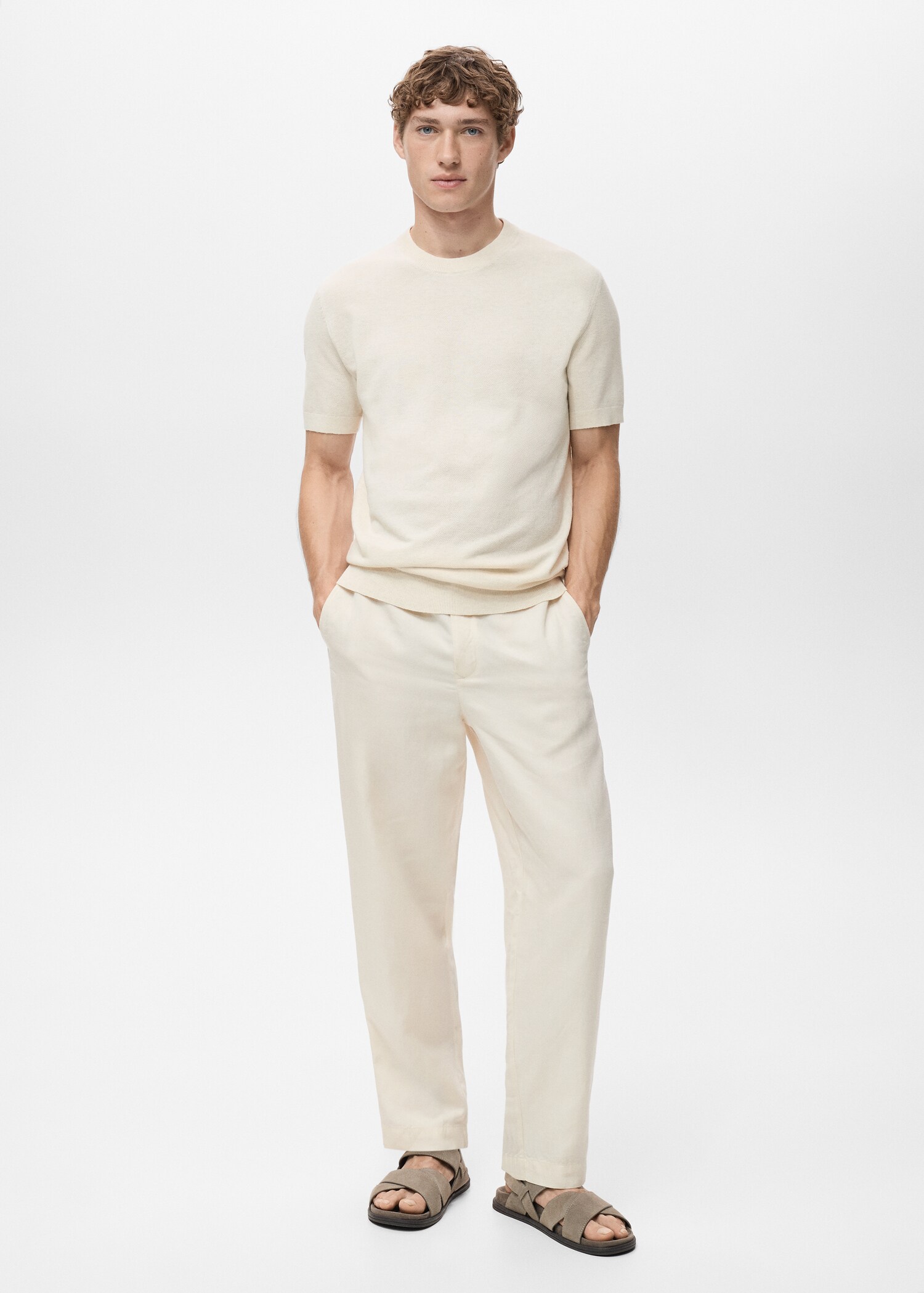 Cotton fine-knit t-shirt - General plane