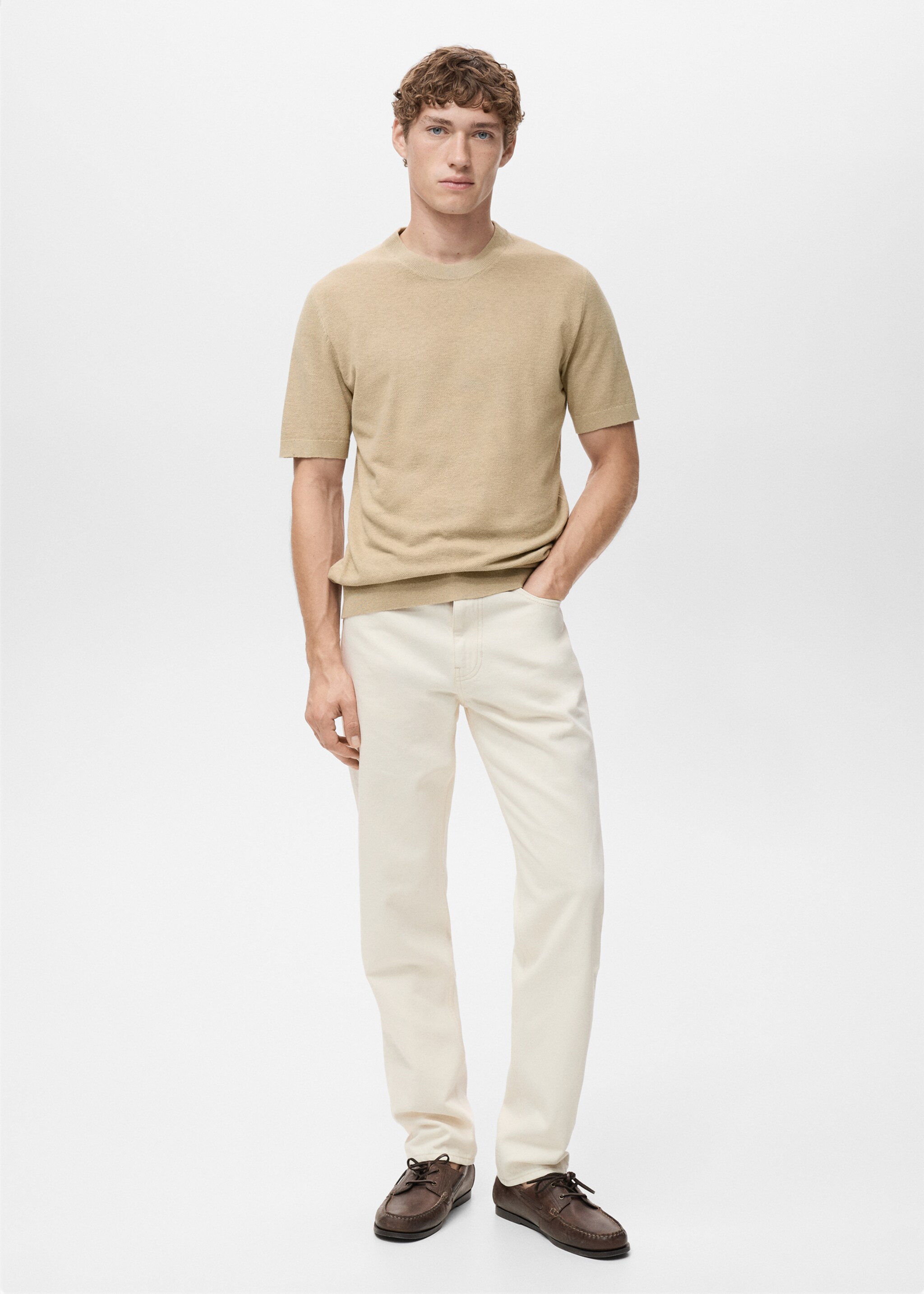 Cotton fine-knit t-shirt - General plane