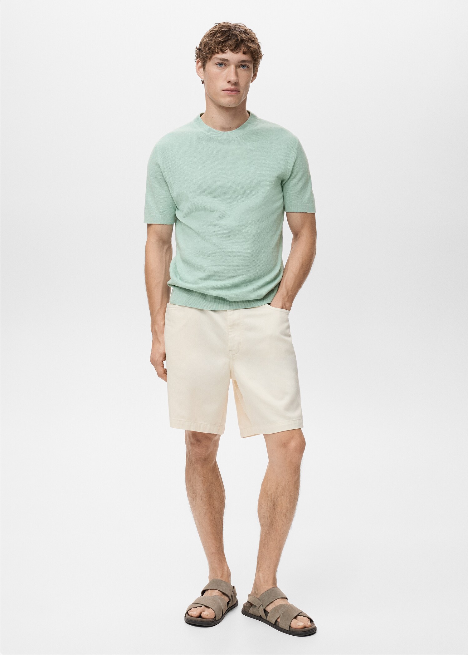 Cotton fine-knit t-shirt - General plane