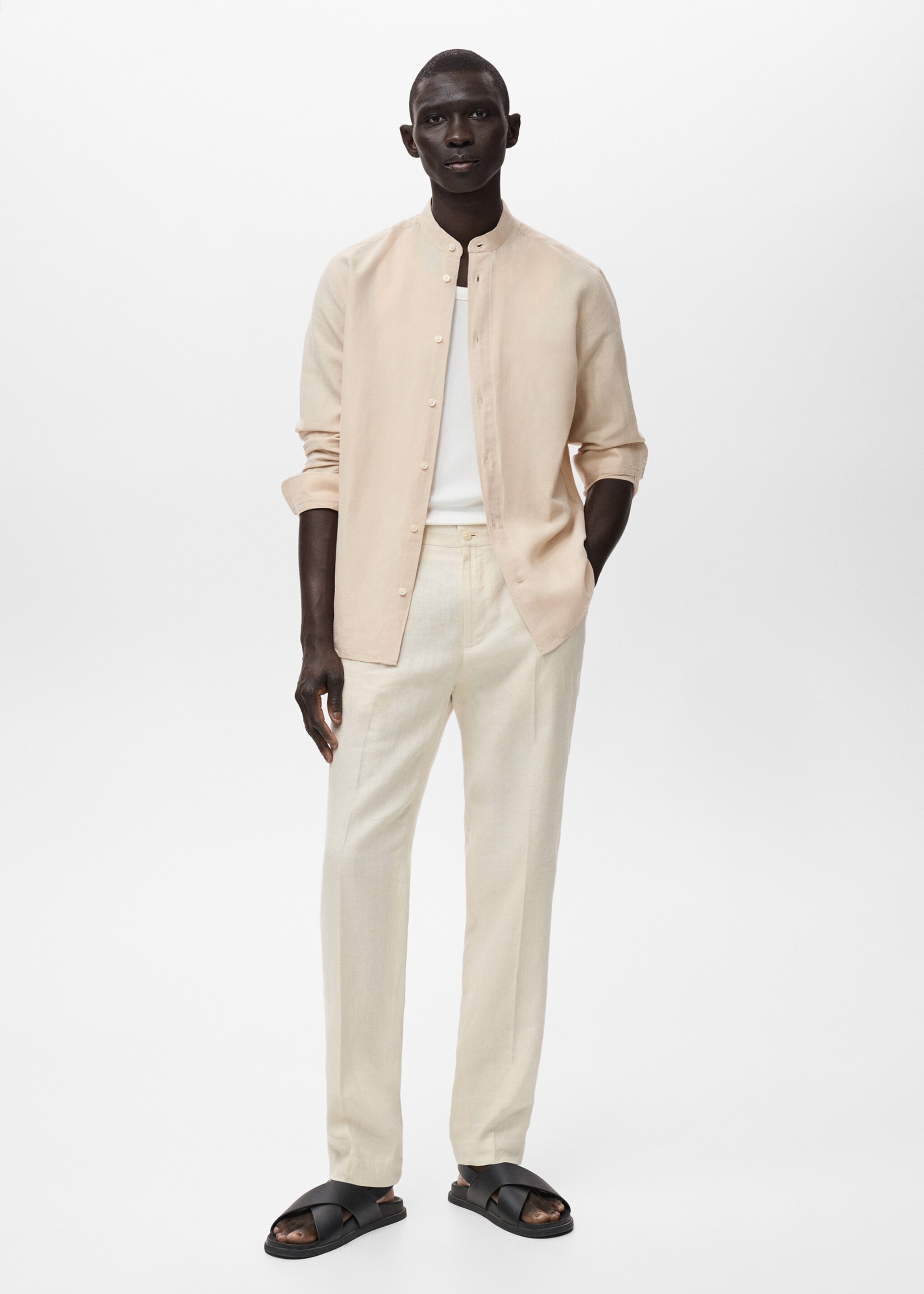 Chemise lin col mao - Plan général