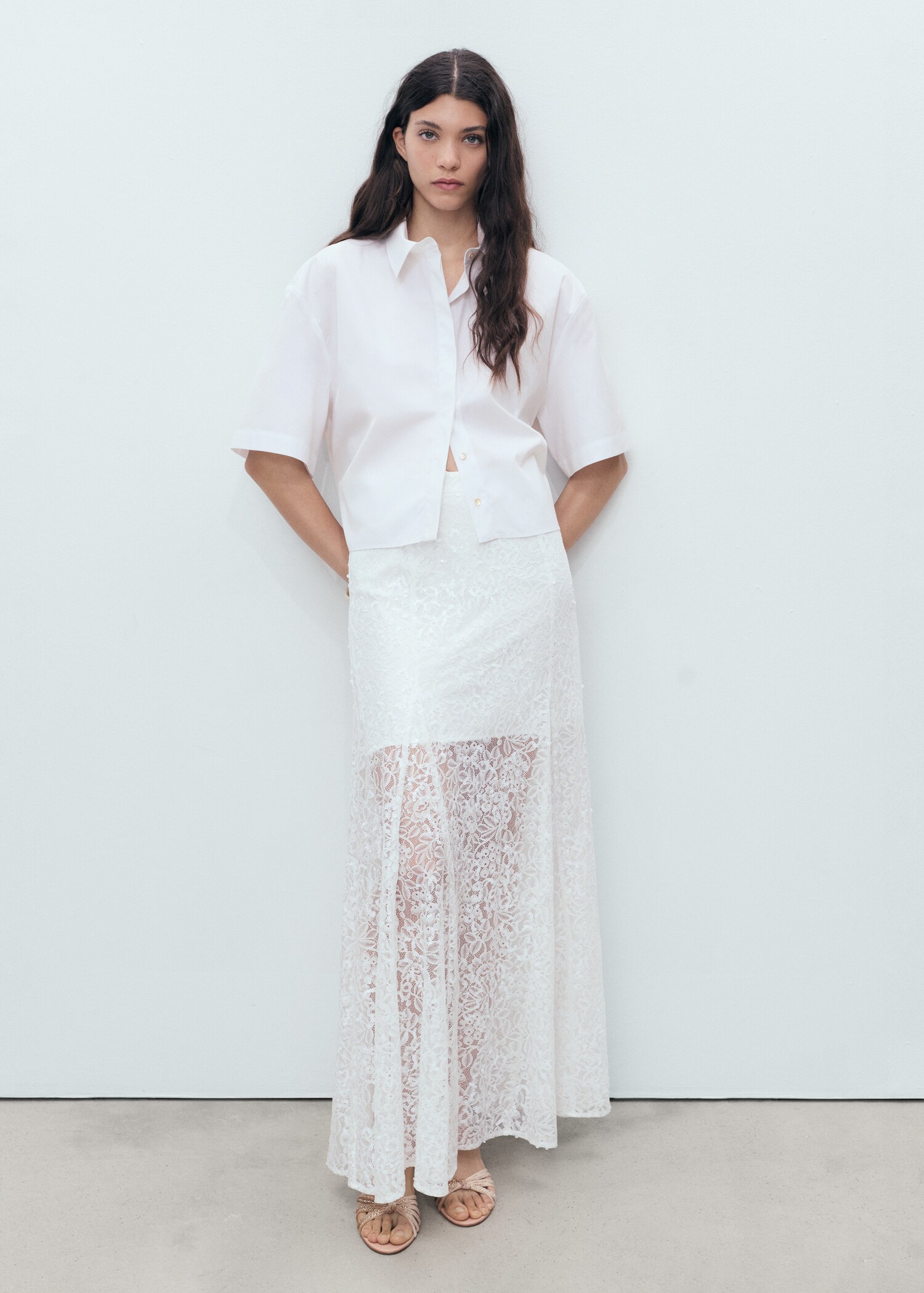 Cropped cotton shirt - General plane