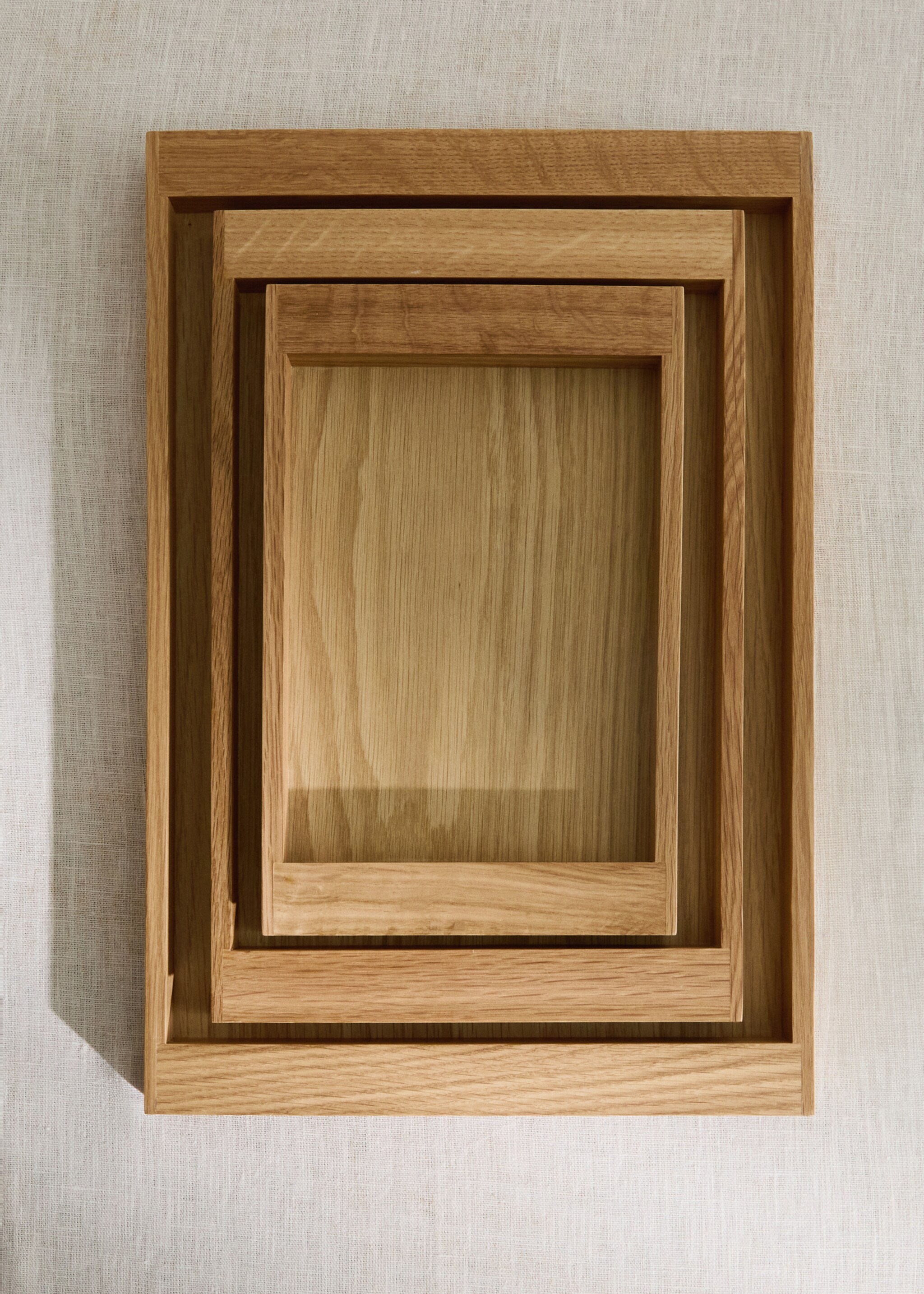 Large rectangular wooden tray - General plane
