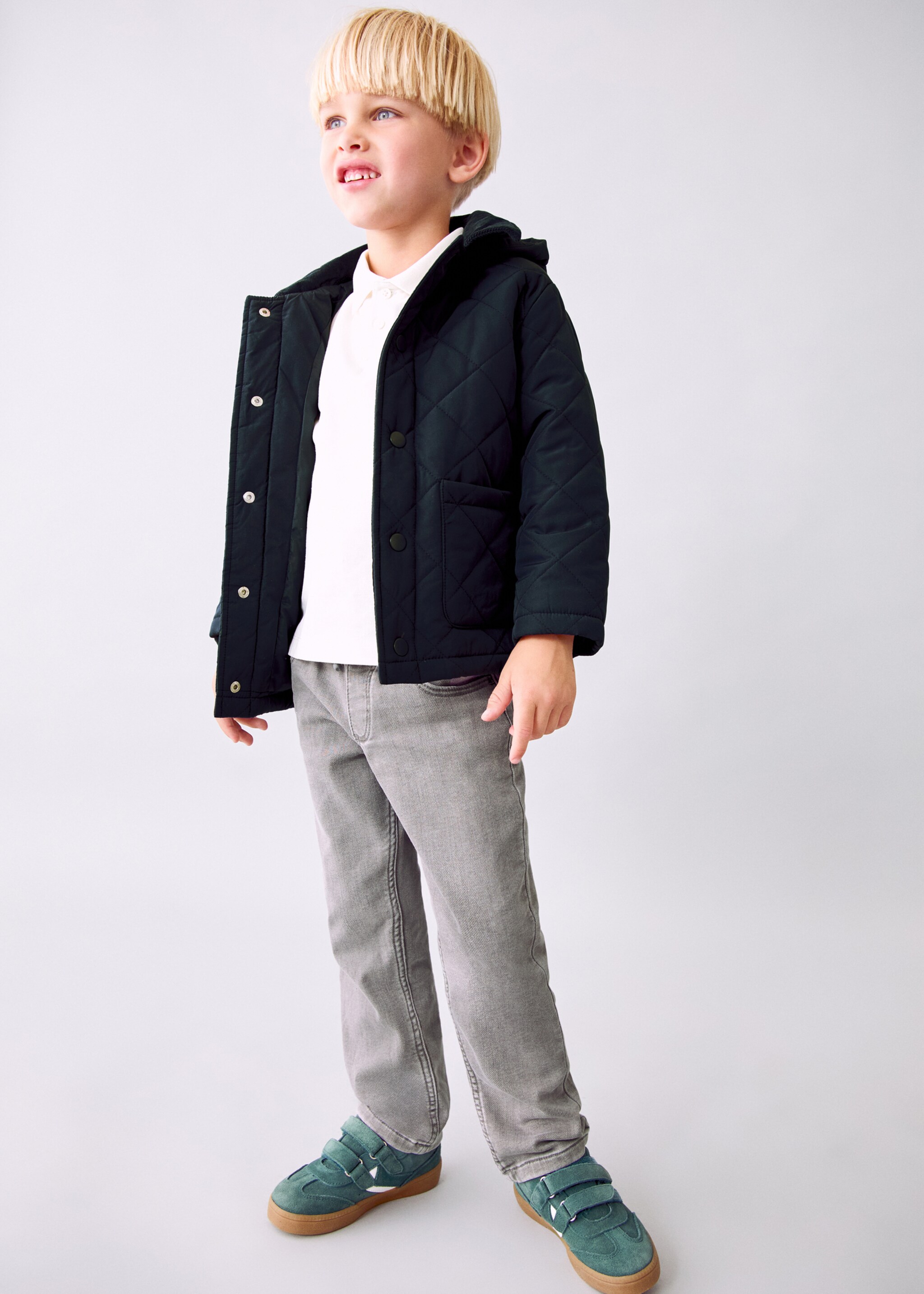 Texans rectes cordill - Pla general, Gris denim. Ref: 17041517-00.