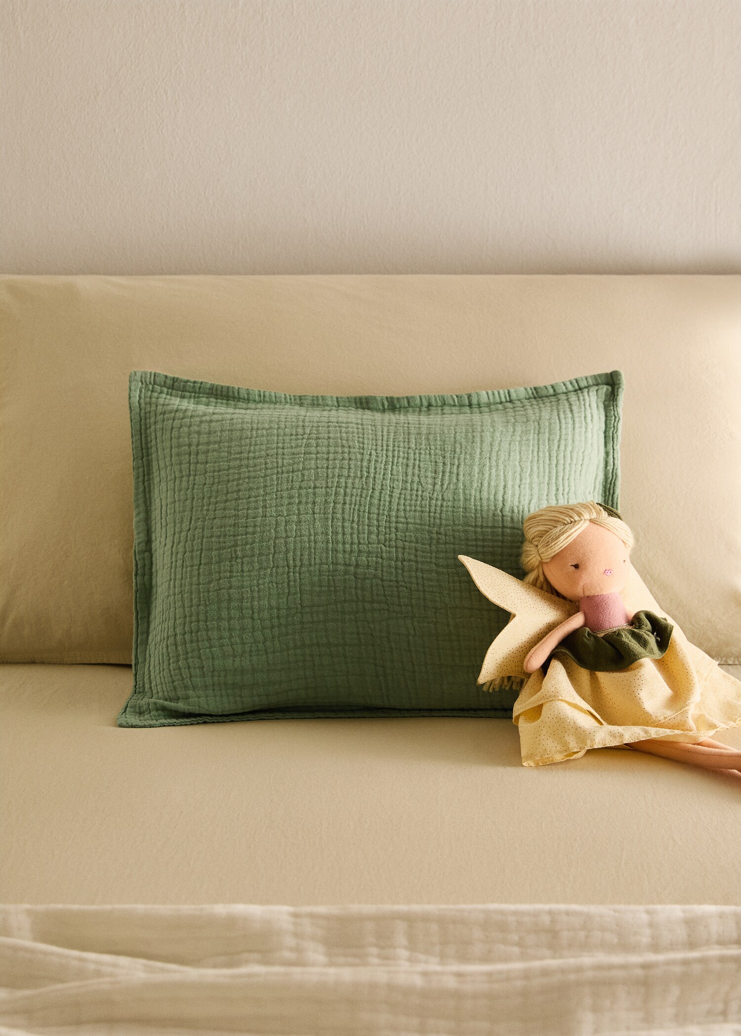 Housse de coussin enfant en gaze de coton 30x40 cm - Plan général