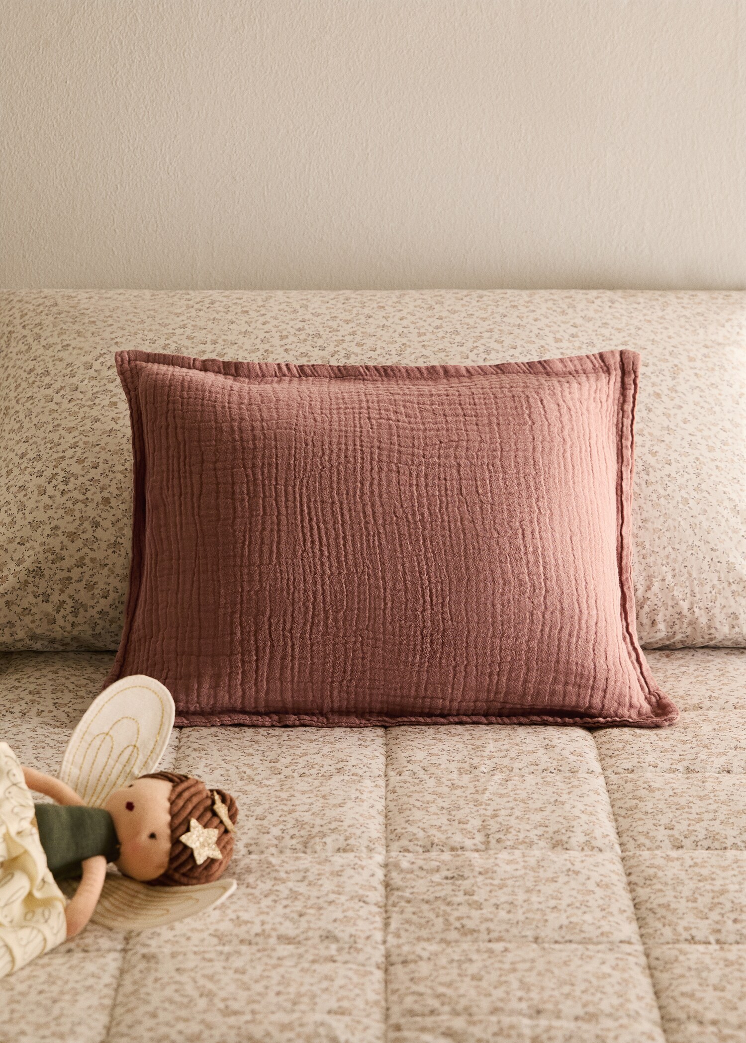 Housse de coussin enfant en gaze de coton 30x40 cm - Plan général