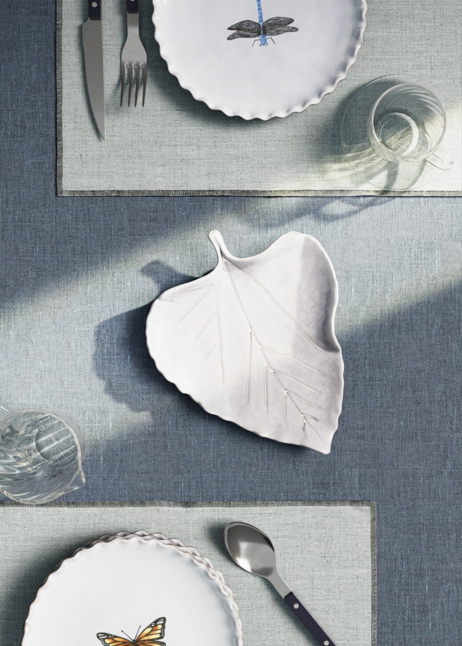 Earthenware fountain leaf design small size - General plane