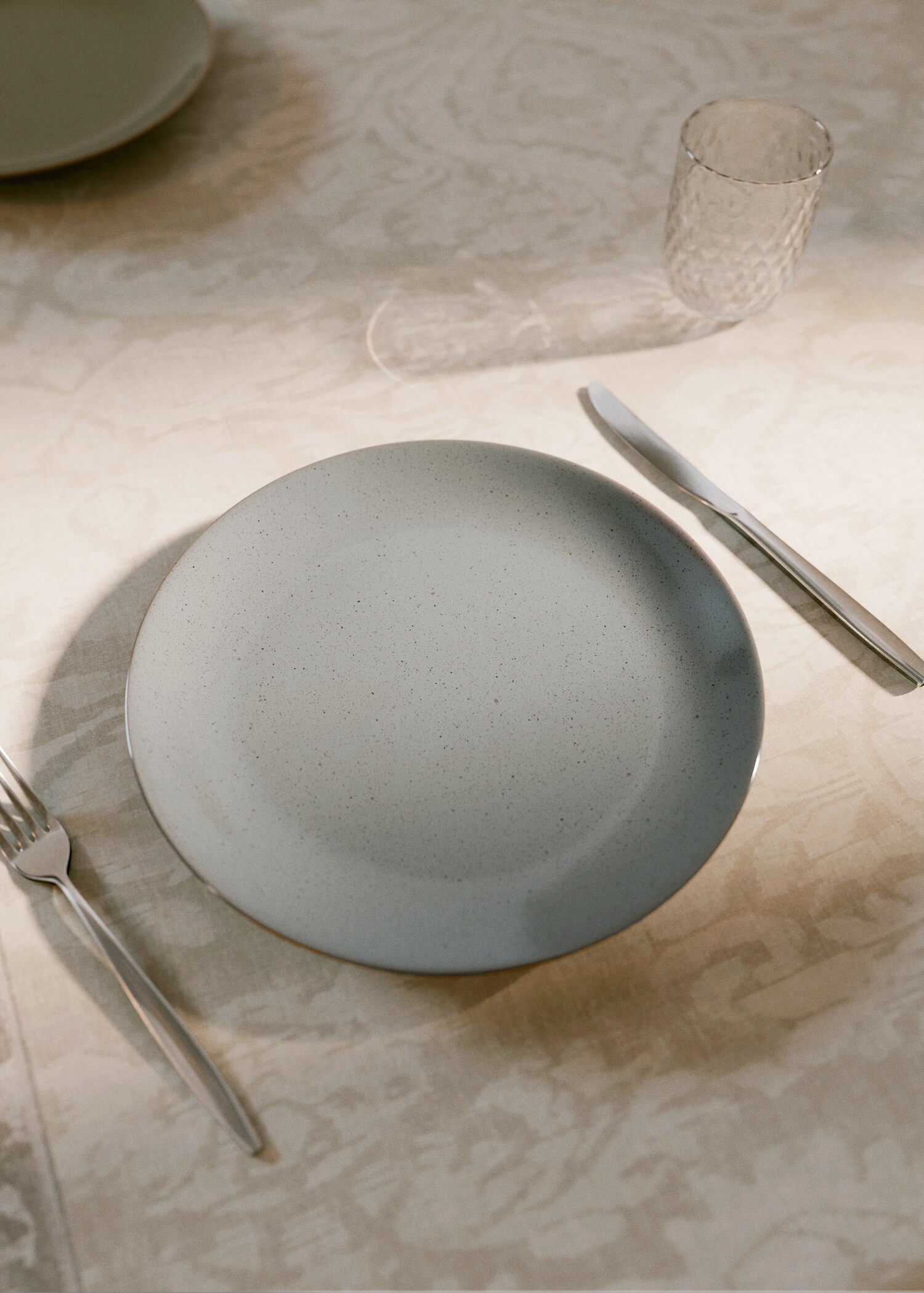Assiette plate grès points - Plan général