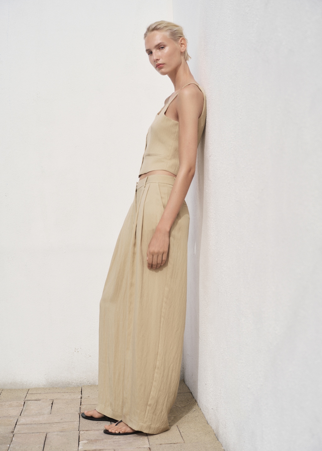 Straight mid-rise suit pants - image 2