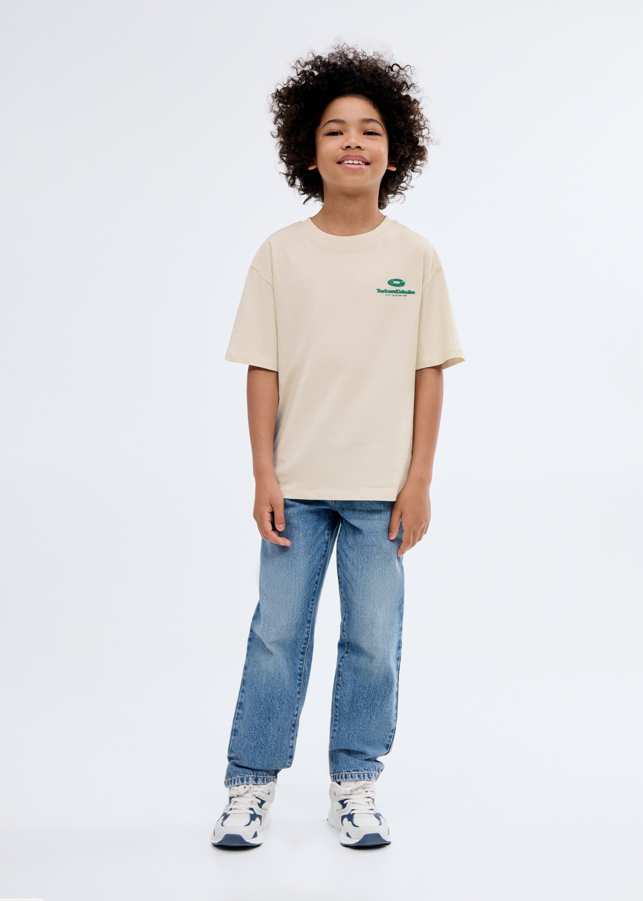 Printed embossed letters t-shirt - General plane