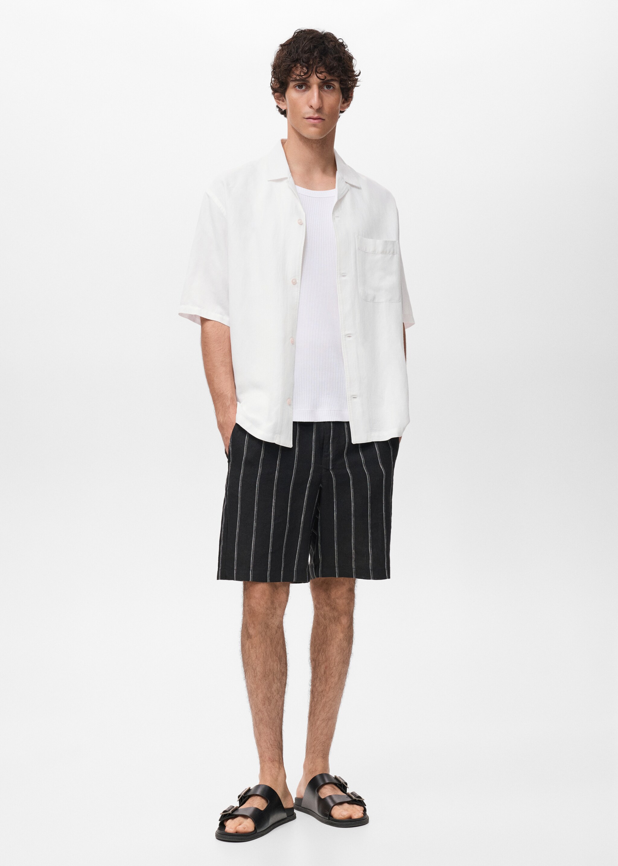 Chemise regular-fit lin mélangé - Plan général