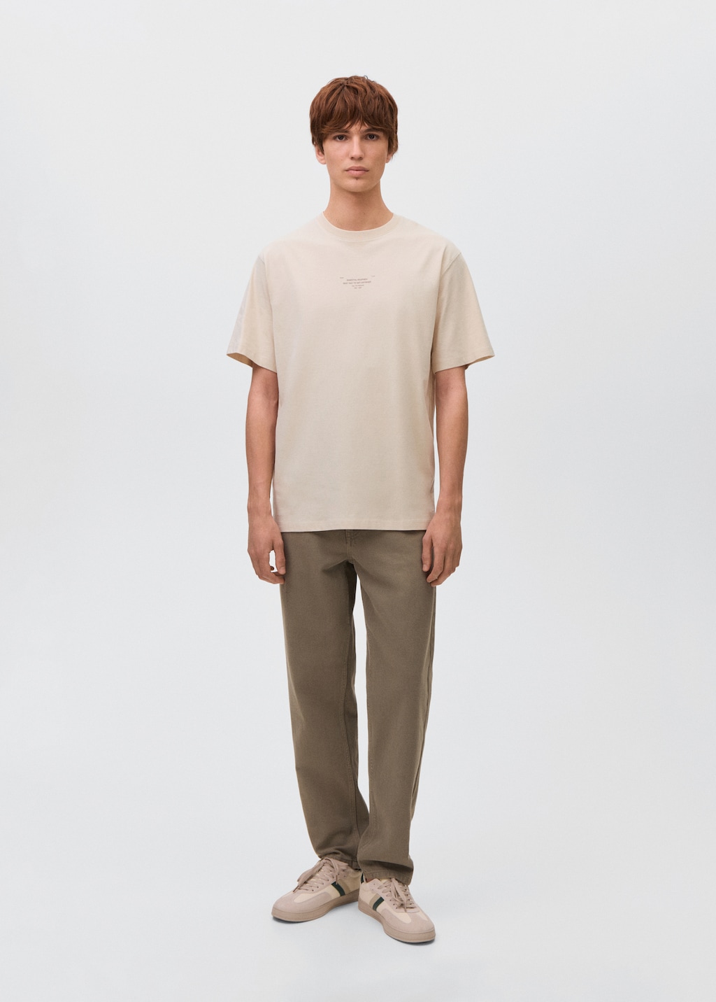 Printed cotton-blend t-shirt