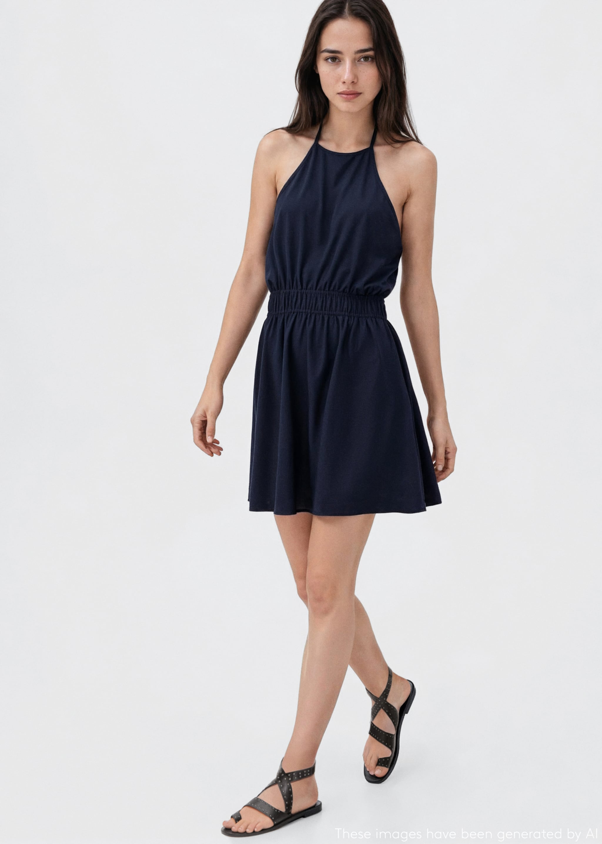 Robe lin emmanchures américaines - Plan général