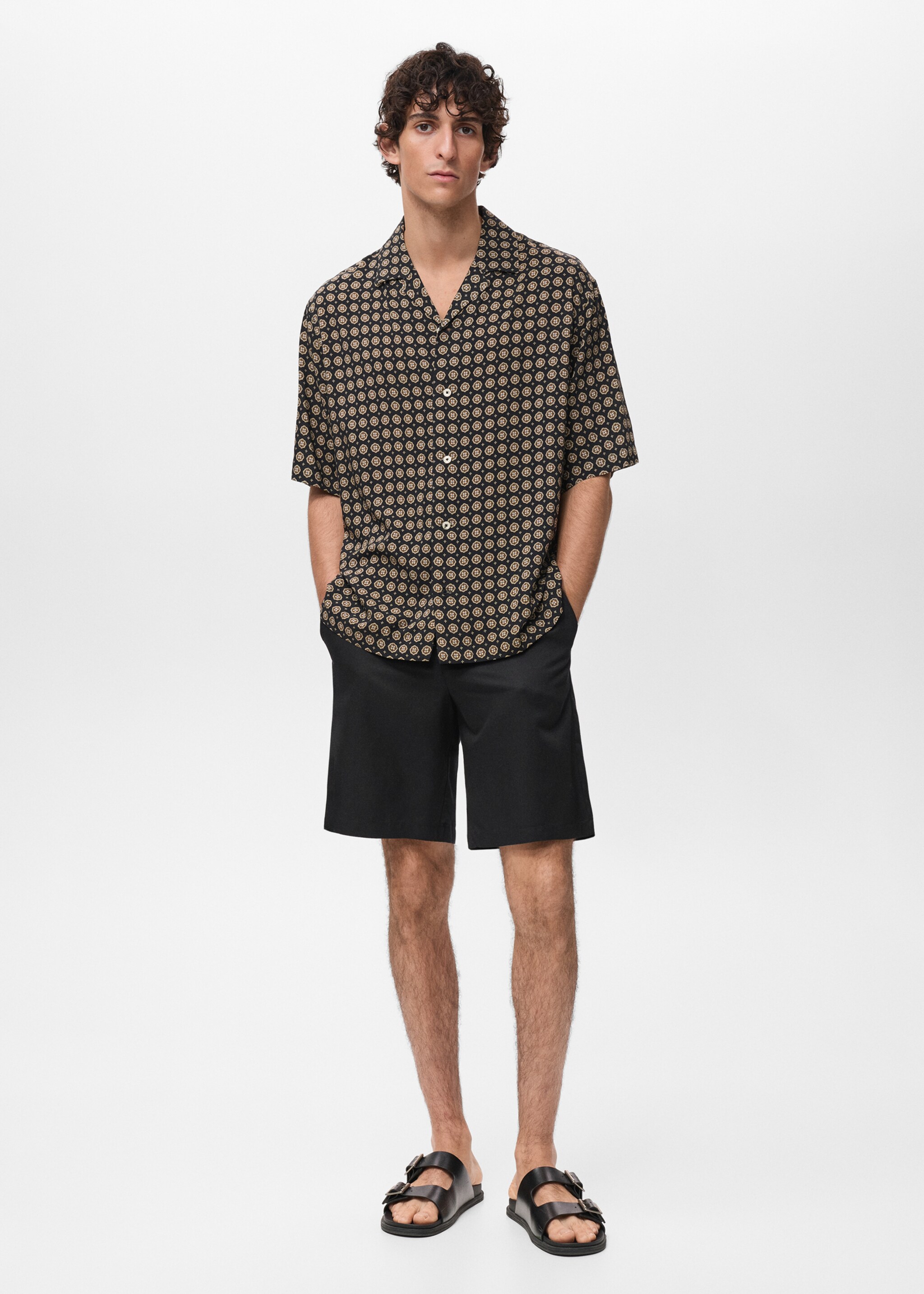 Printed fluid regular-fit shirt - General plane
