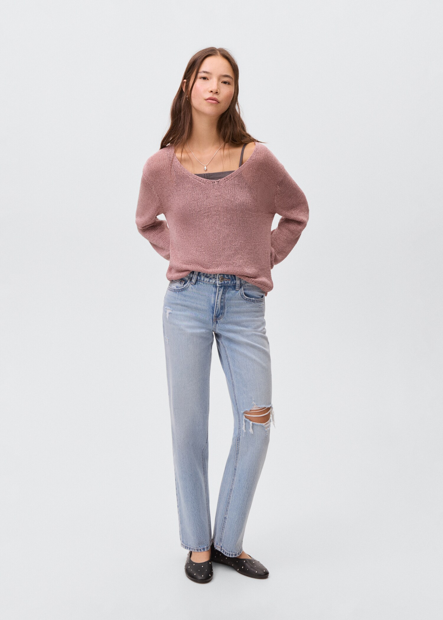 Openwork knit sweater - General plane