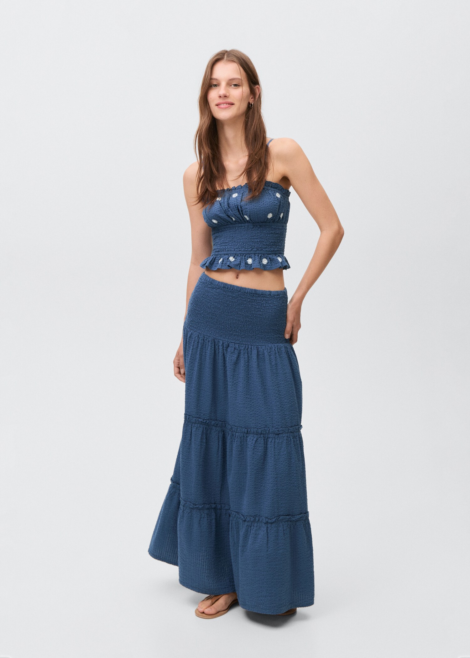 Mirror-embroidered top - General plane