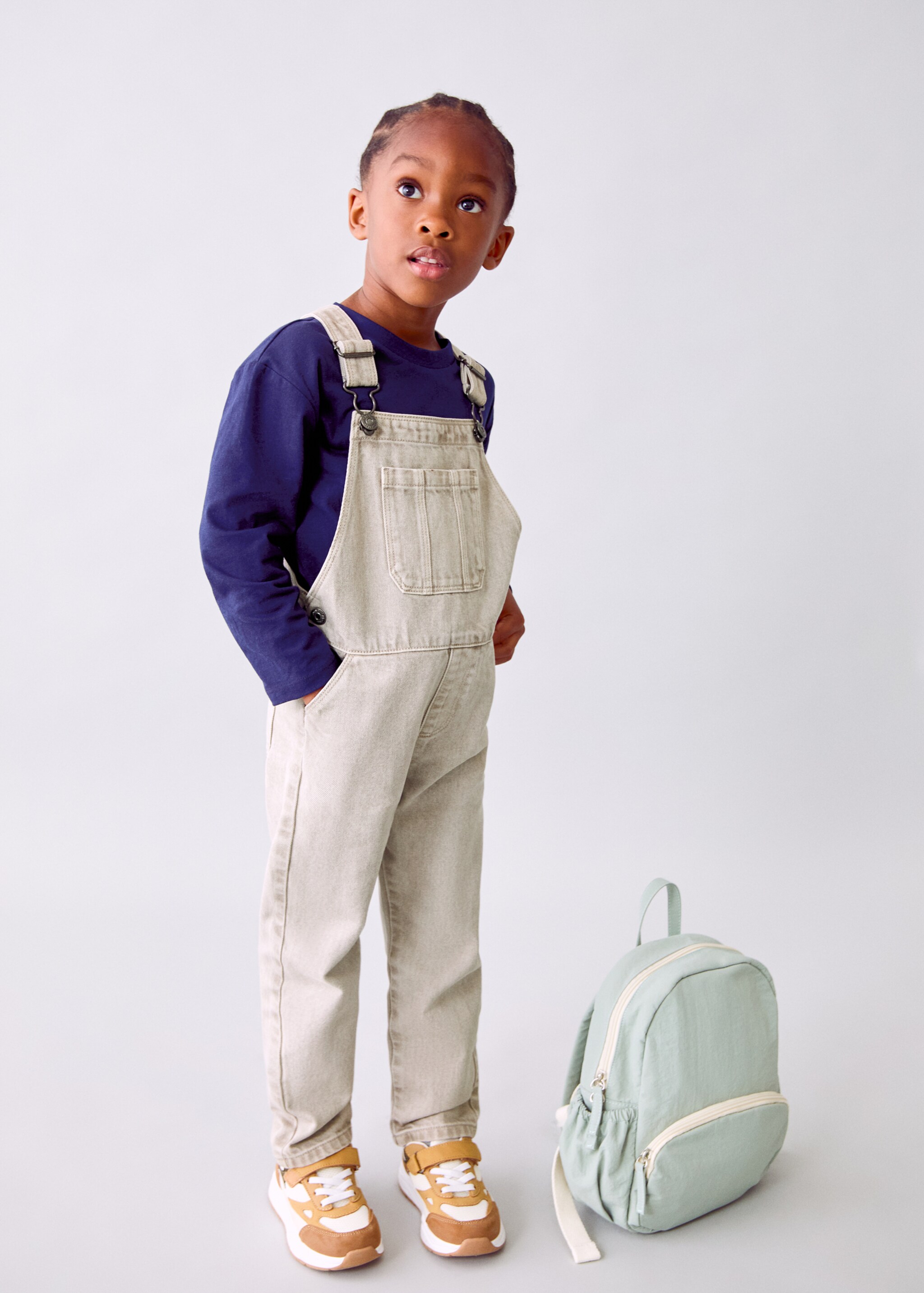 Peto denim llarg - Pla general, Gris. Ref: 17043283-00.