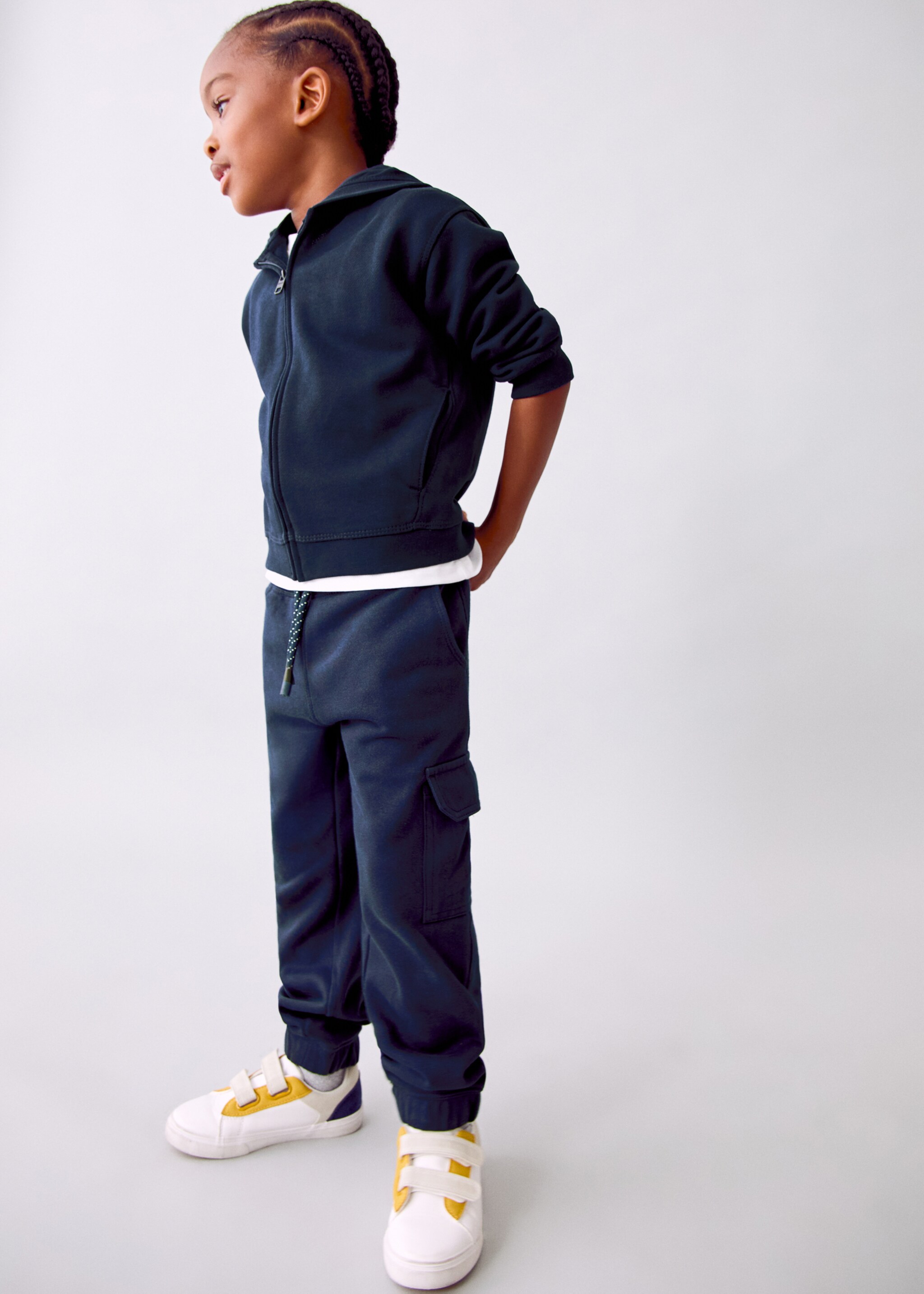 Cargo joggers with drawstring - General plane, Navy. Ref: 17043287-00.