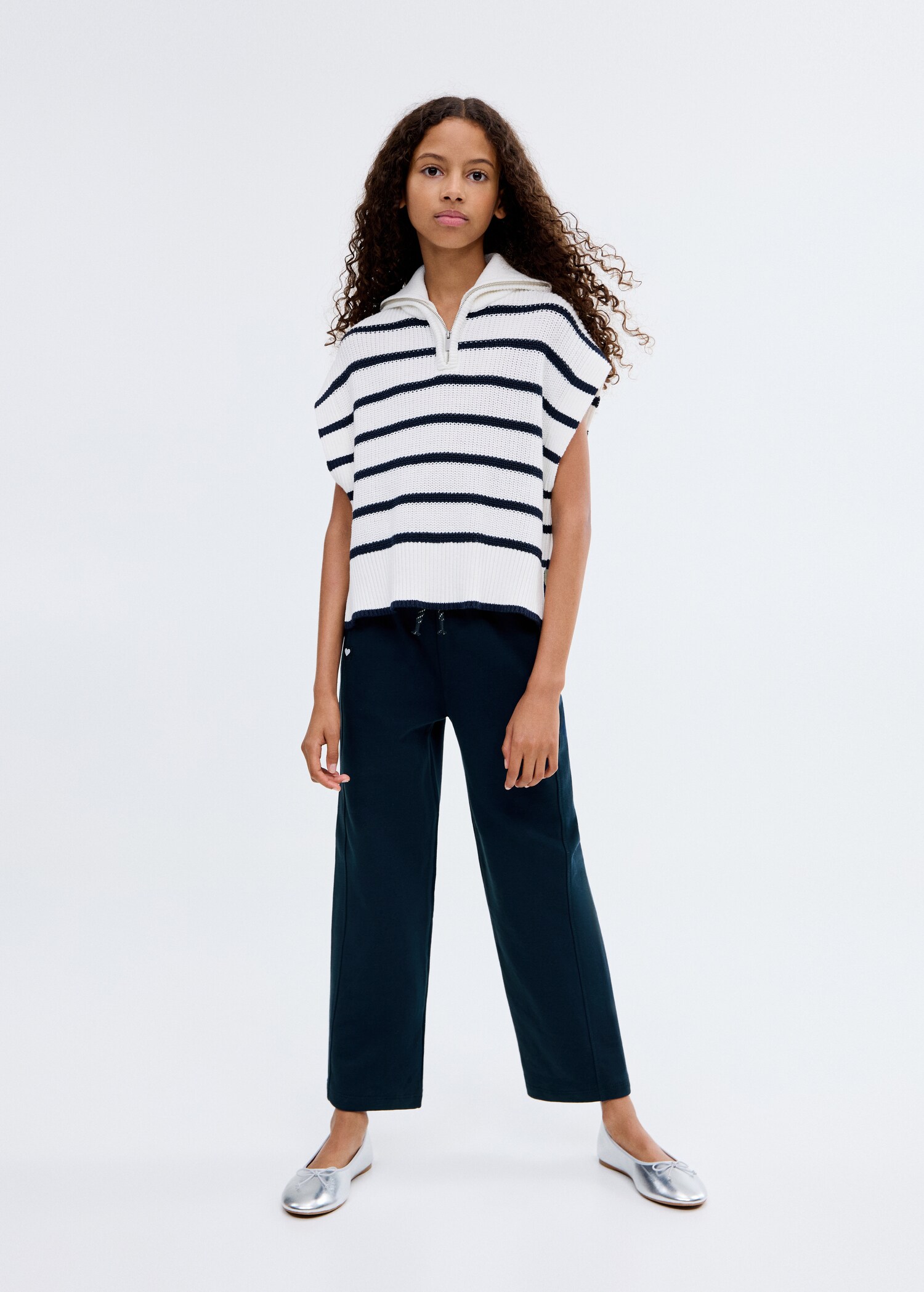 Jogging coton taille élastique - Plan général