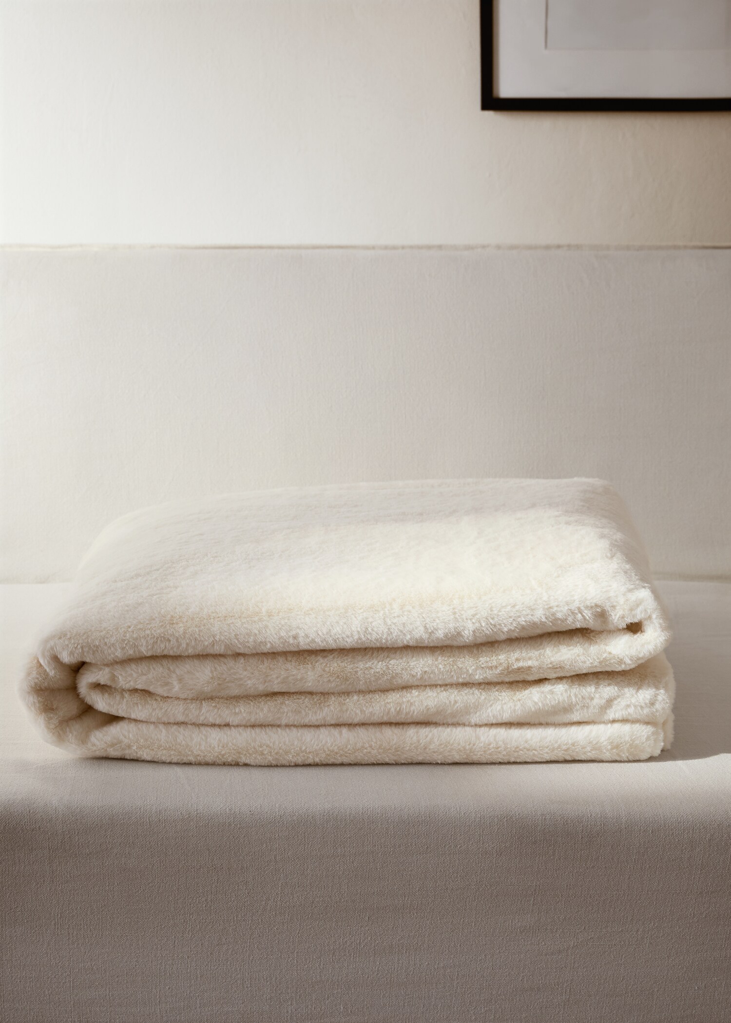 Large double-faced fur-effect blanket - General plane