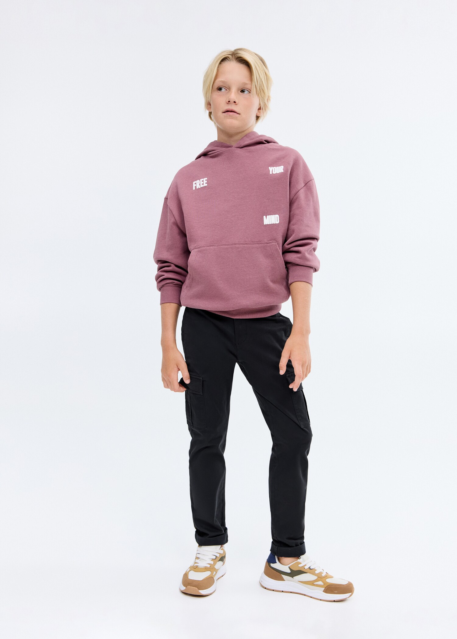 Cotton cargo trousers - General plane