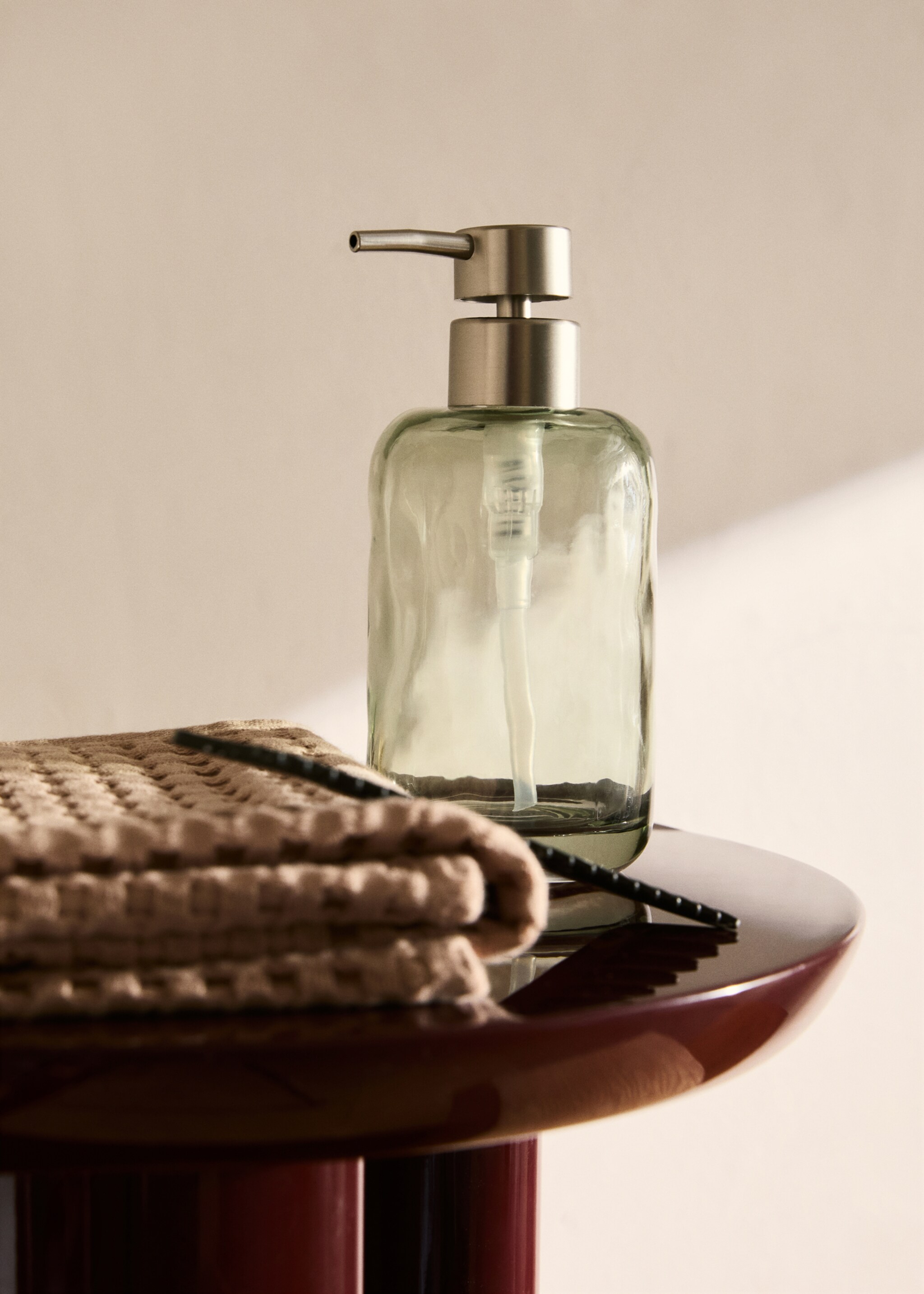Distributeur de savon cylindrique en verre - Plan général