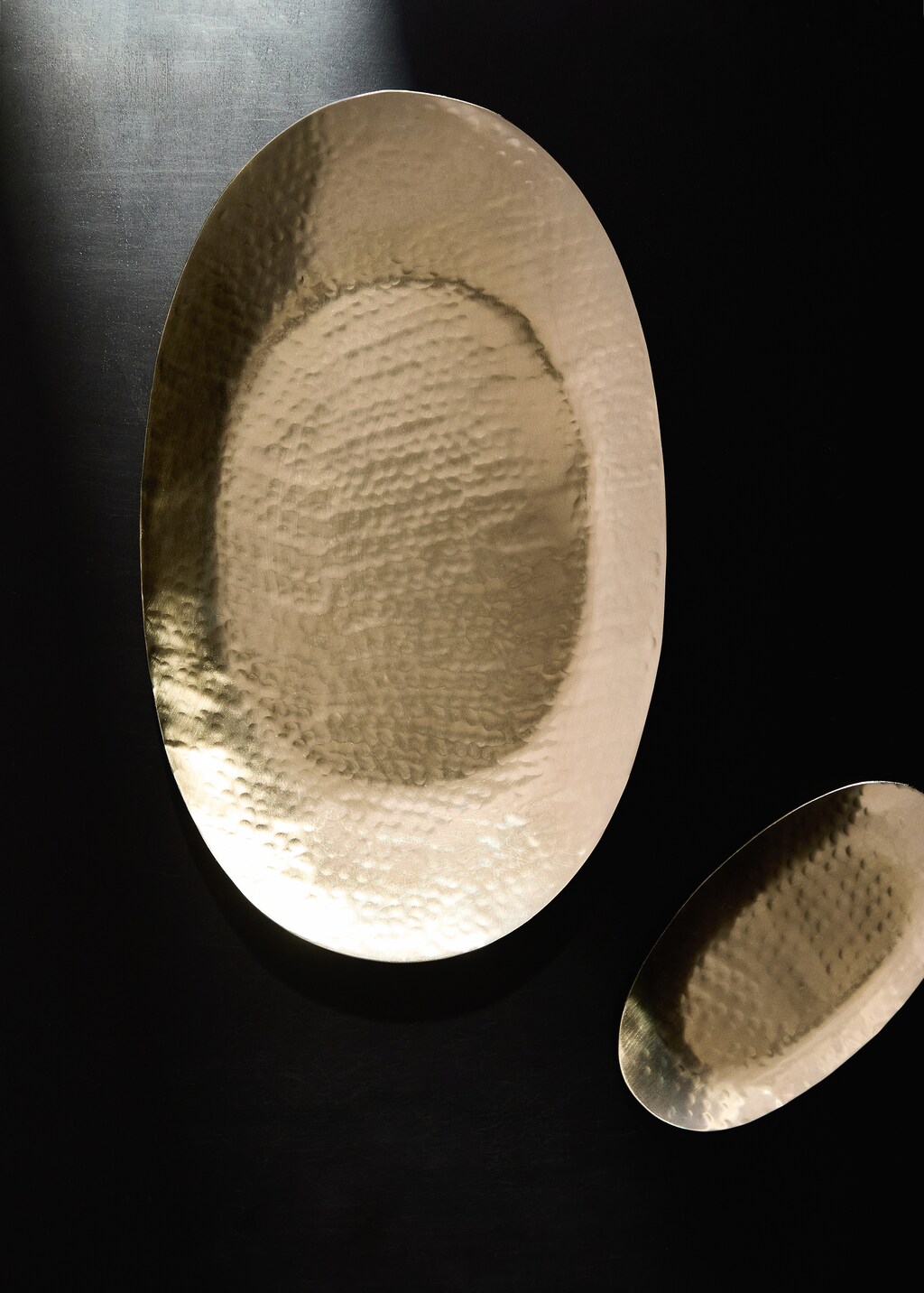 Large golden decorative tray