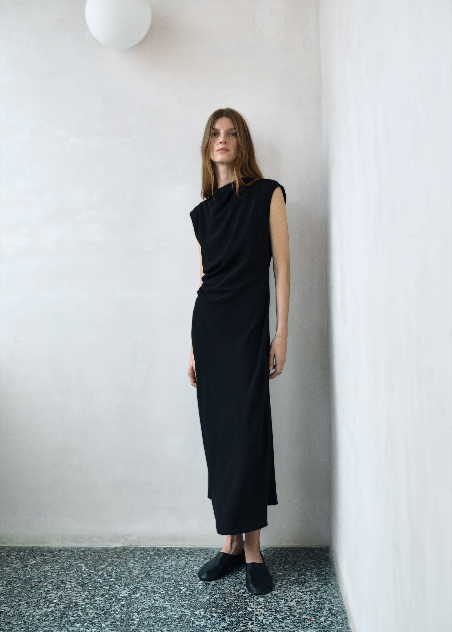 Ruched midi dress - General plane