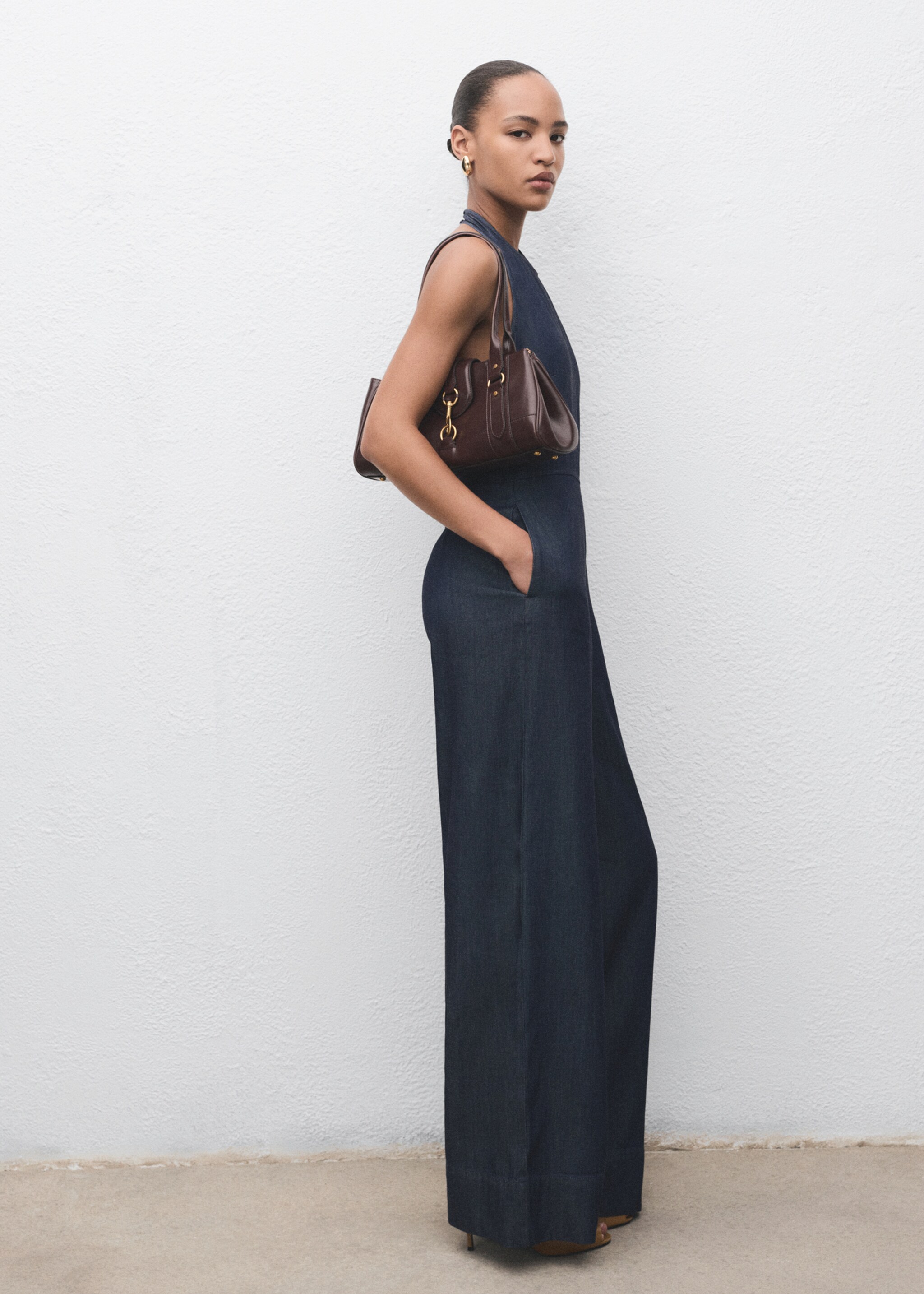 Lyocell-Denim-Jumpsuit - Allgemeine Ansicht, Blau. Ref: 17044102-00.