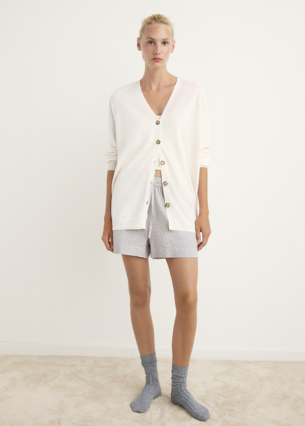 Buttoned wool cardigan - image 2