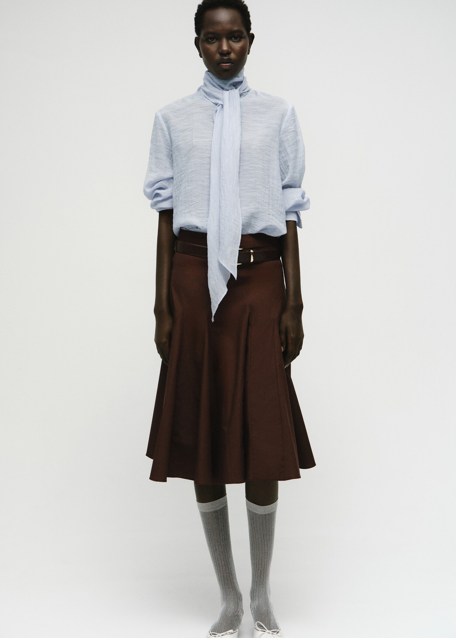 Foulard texture blouse - General plane