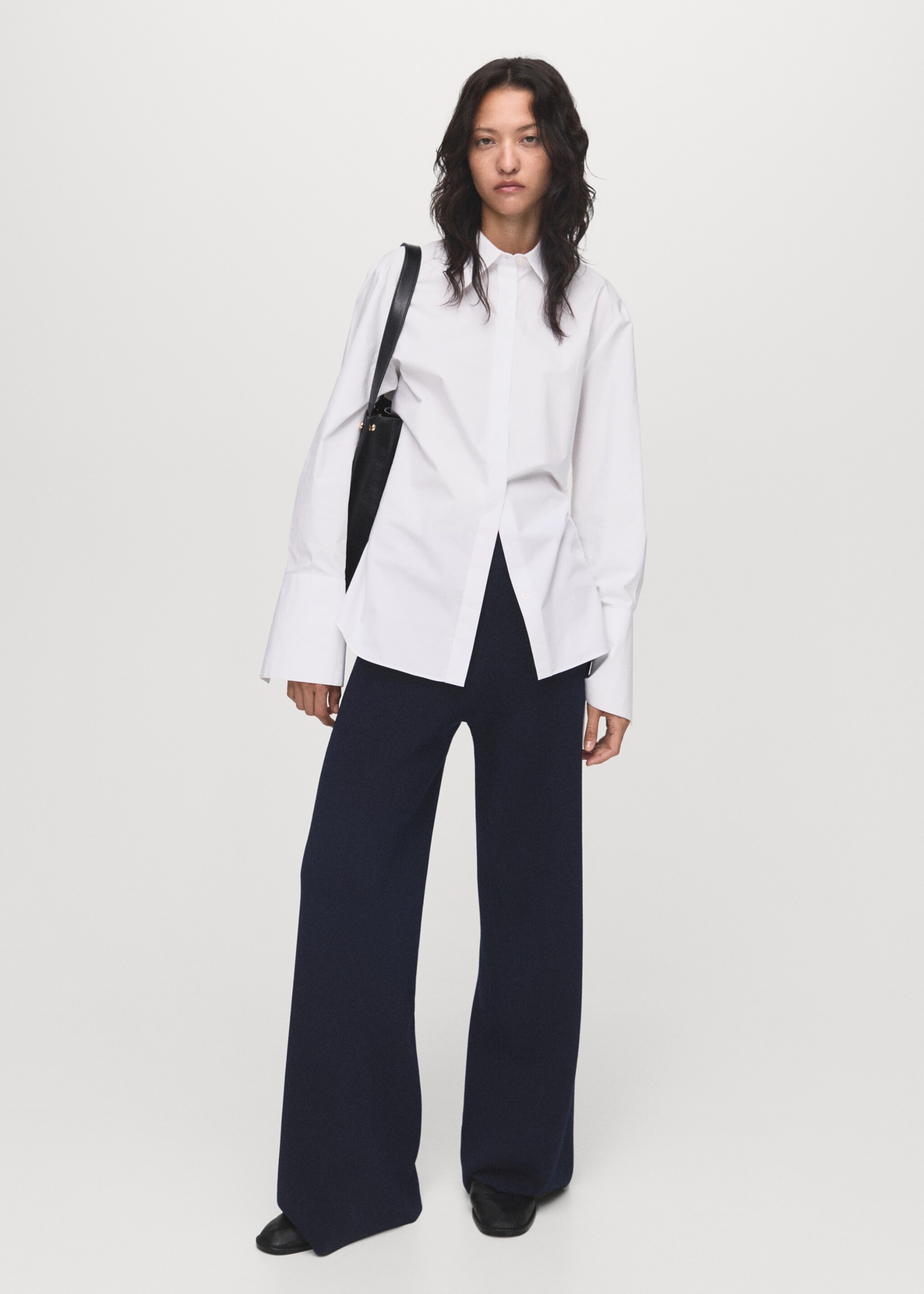 Fine-knit straight-fit trousers - General plane, Dark Navy. Ref: 17044139-00.