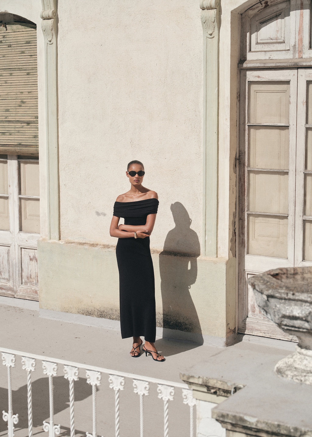 Mango Strapless knitted dress