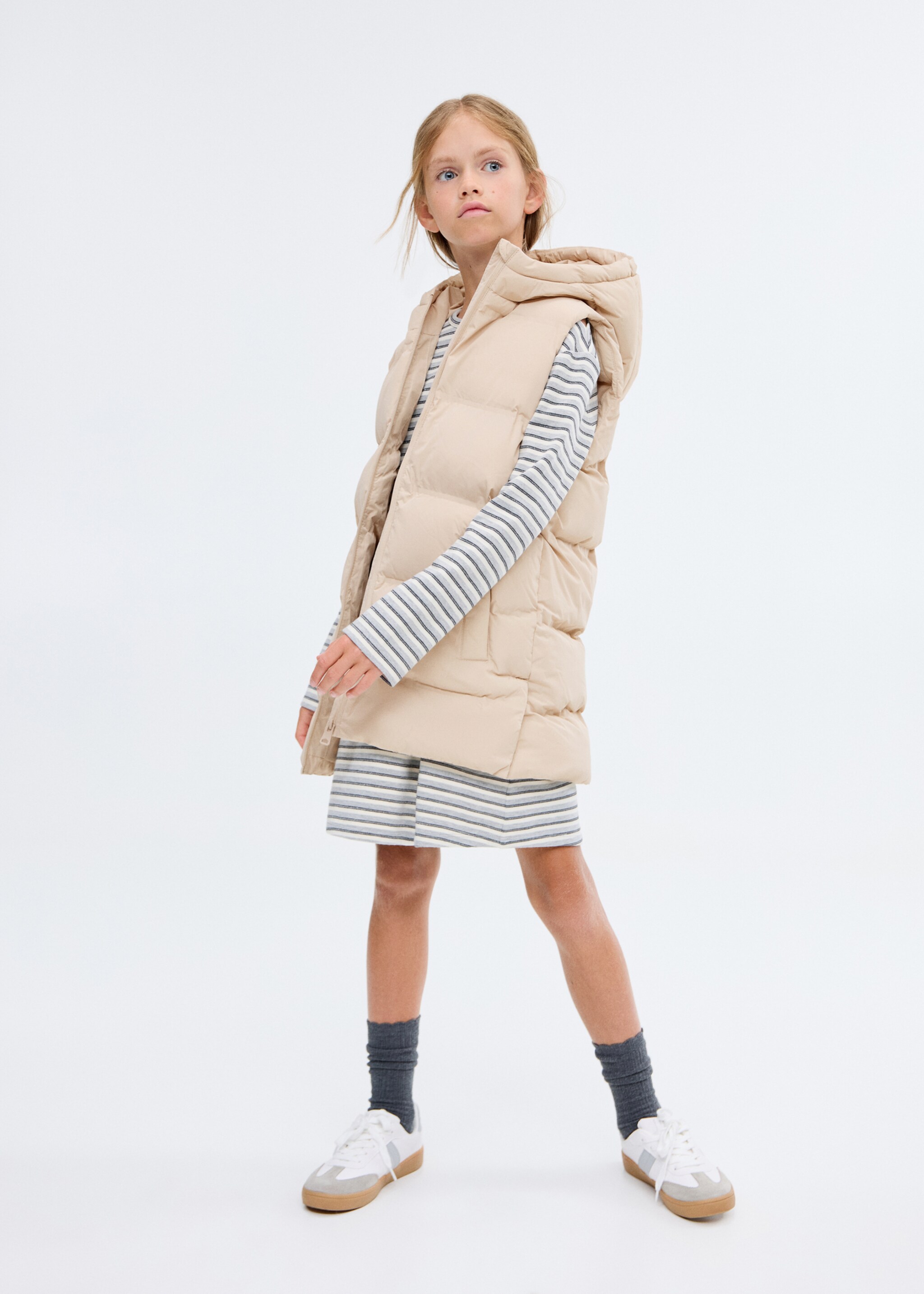 Lurex dress with cut-out - General plane, Grey. Ref: 17044444-00.
