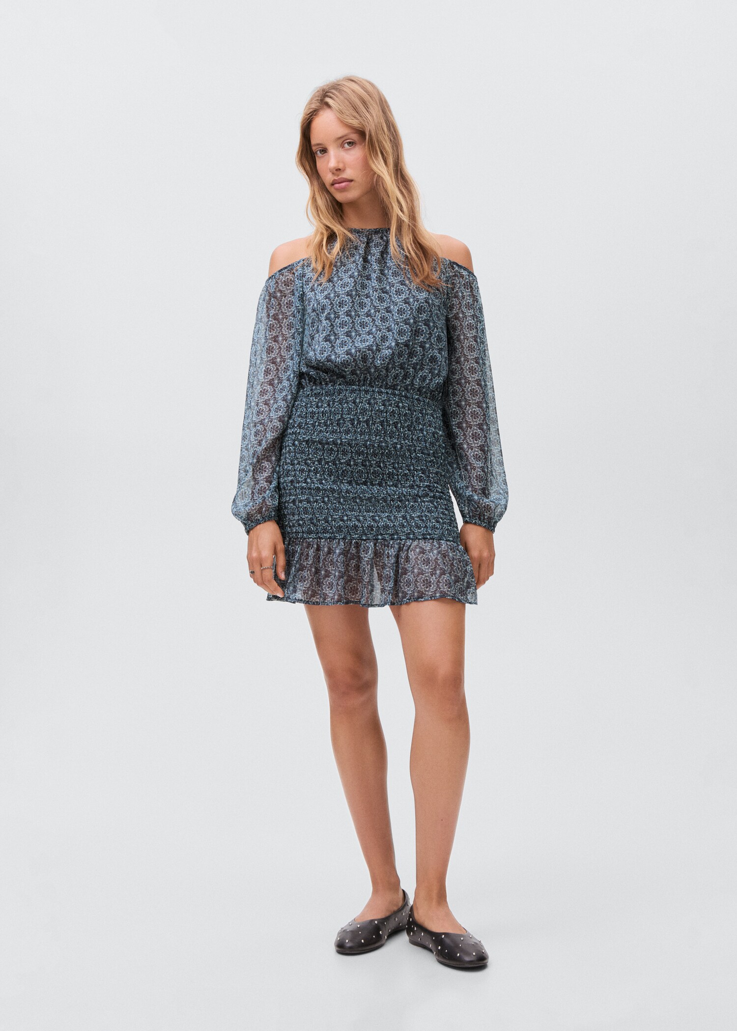 Floral cut-out dress - General plane