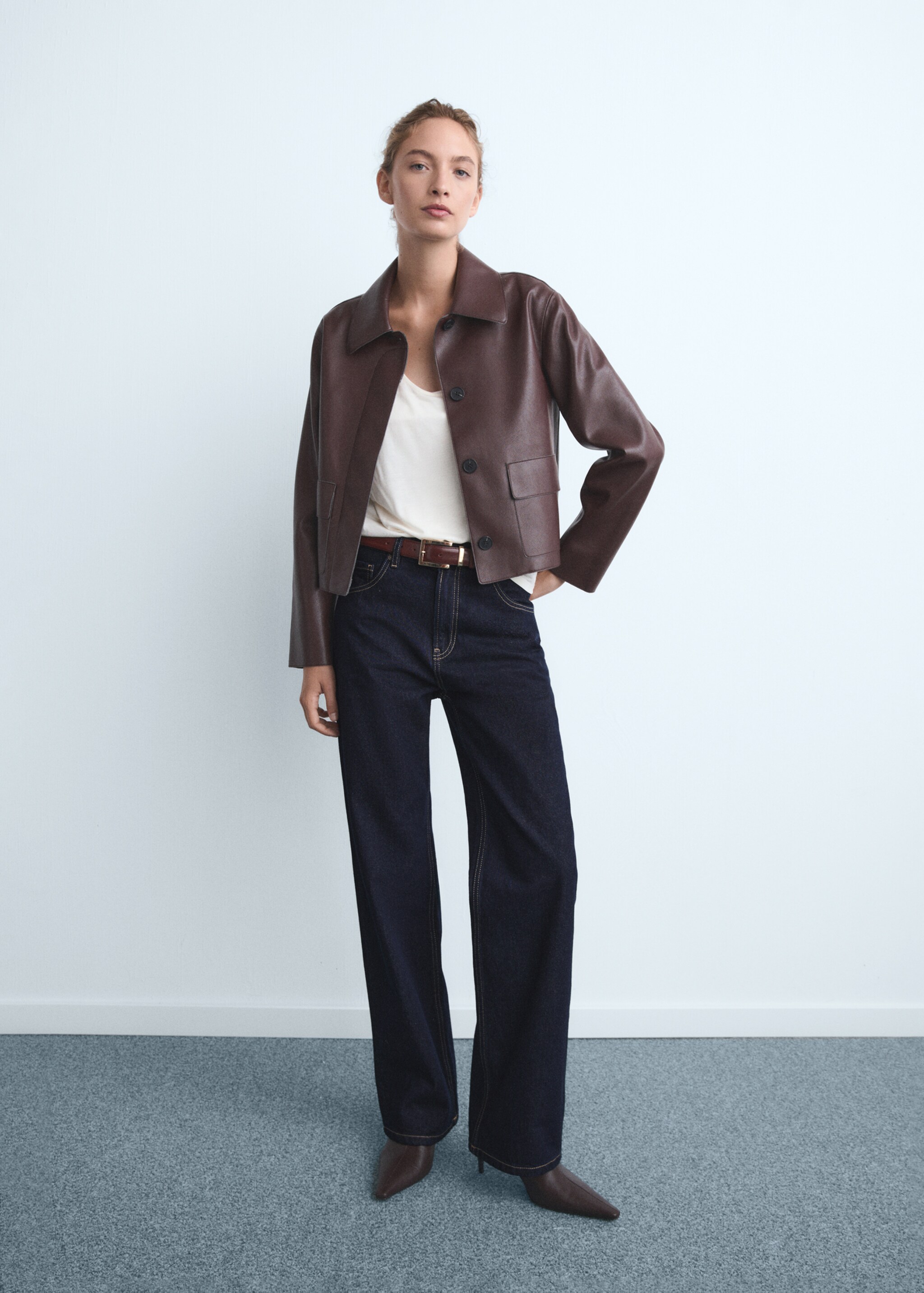 Miami medium-rise straight-fit jeans - General plane, Open Blue. Ref: 17044781-00.