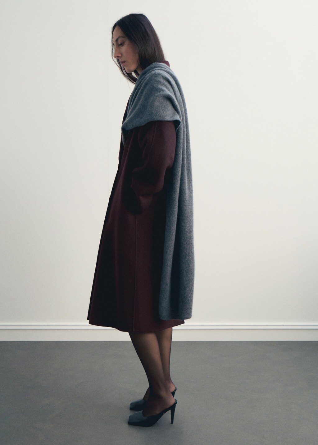Mango Handmade oversized wool coat