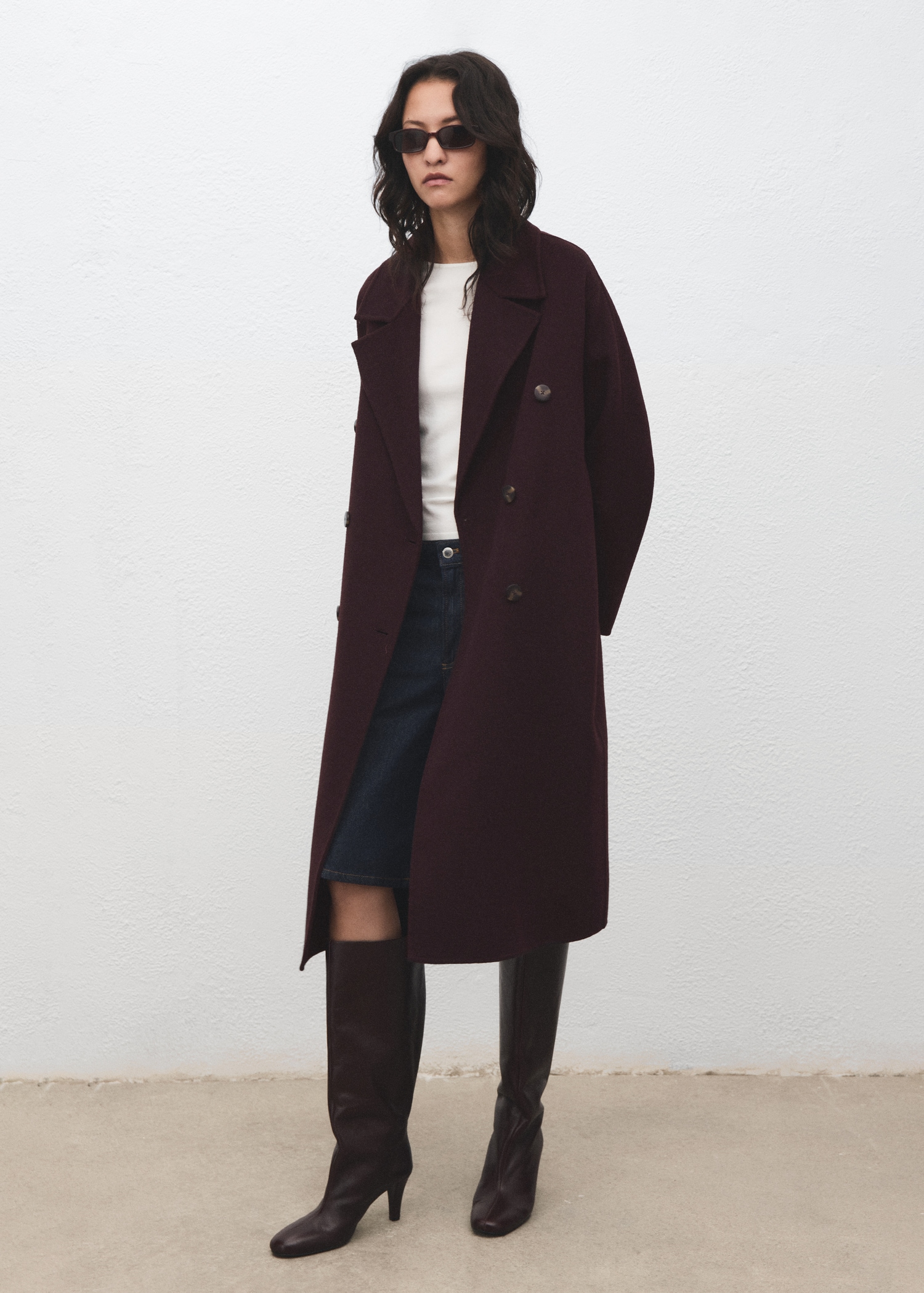 Handmade oversized wool coat - General plane