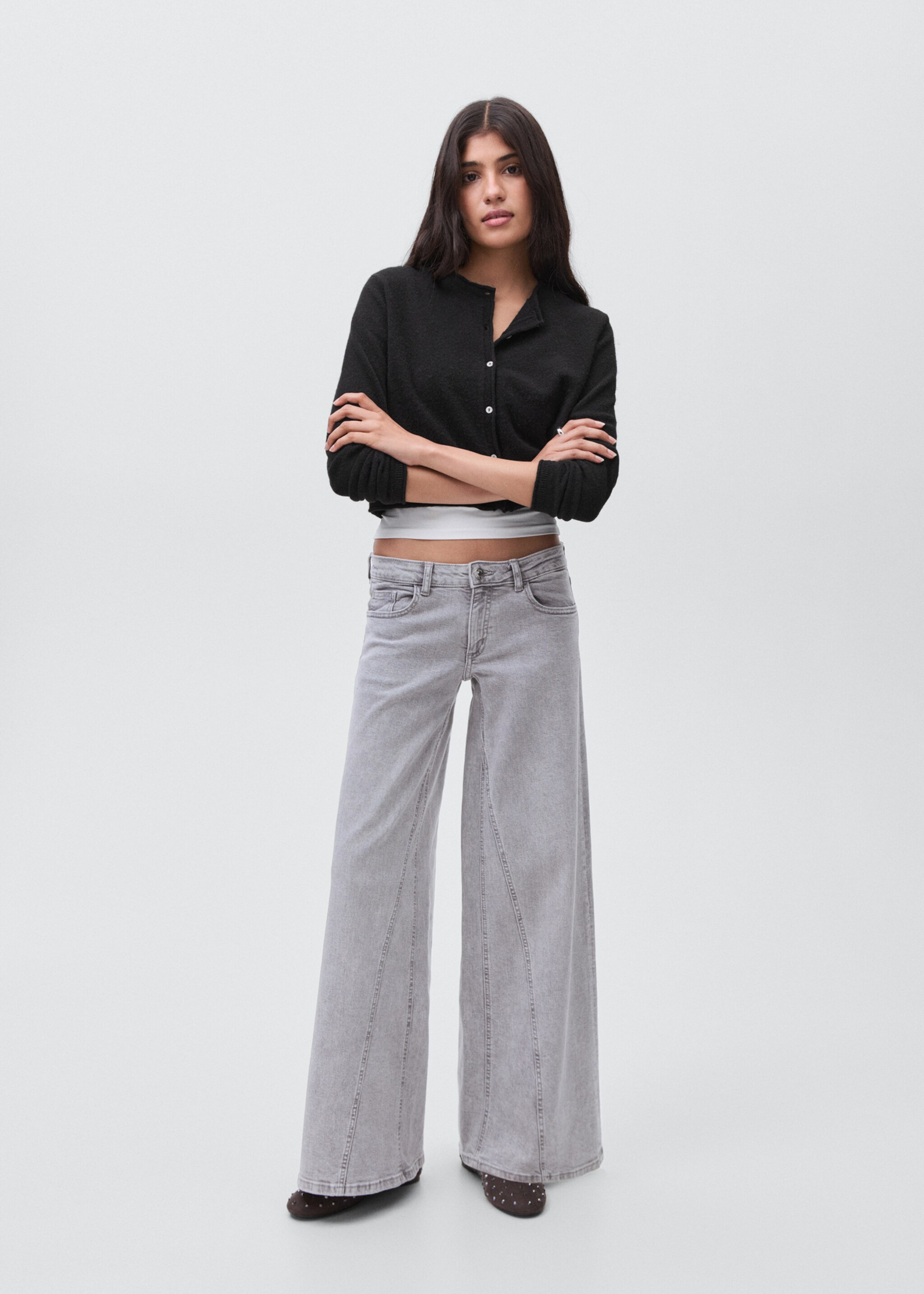 Knitted button cardigan - General plane, Black. Ref: 17045790-00.
