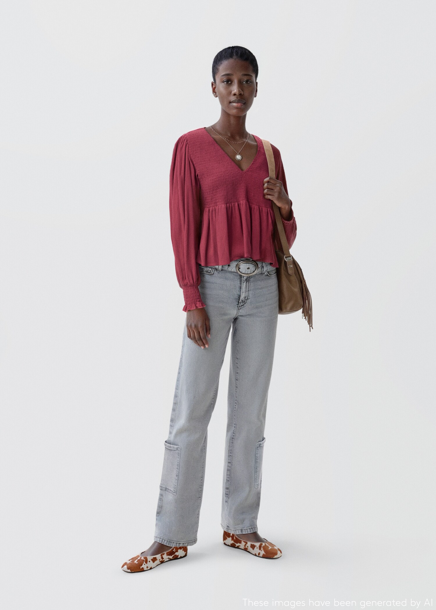 Blouse fluide froncée - Plan général