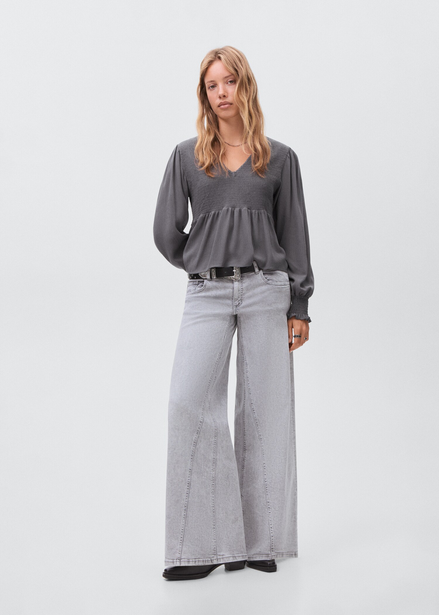 Blouse fluide froncée - Plan général