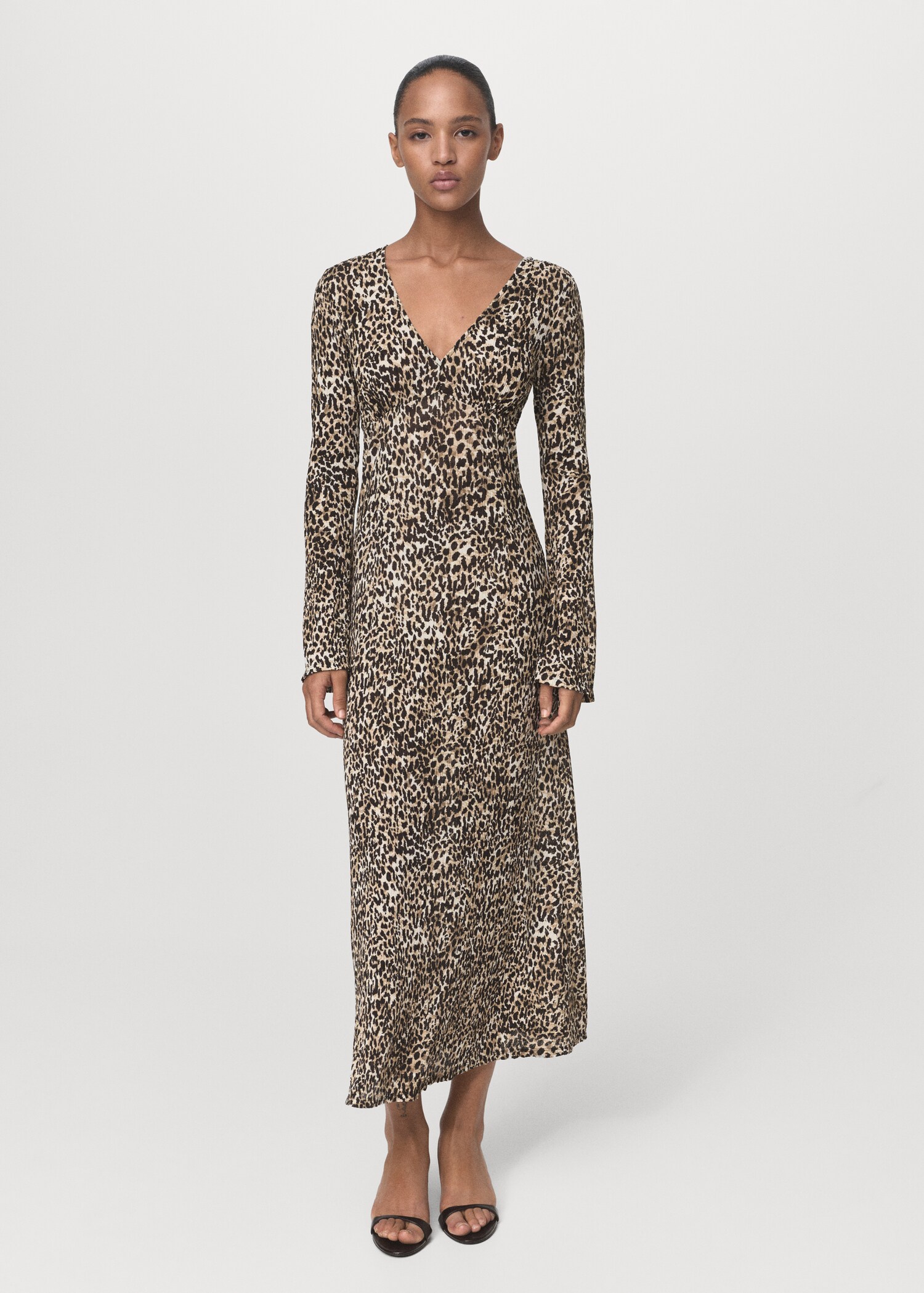 Robe imprimée à col en V - Plan général