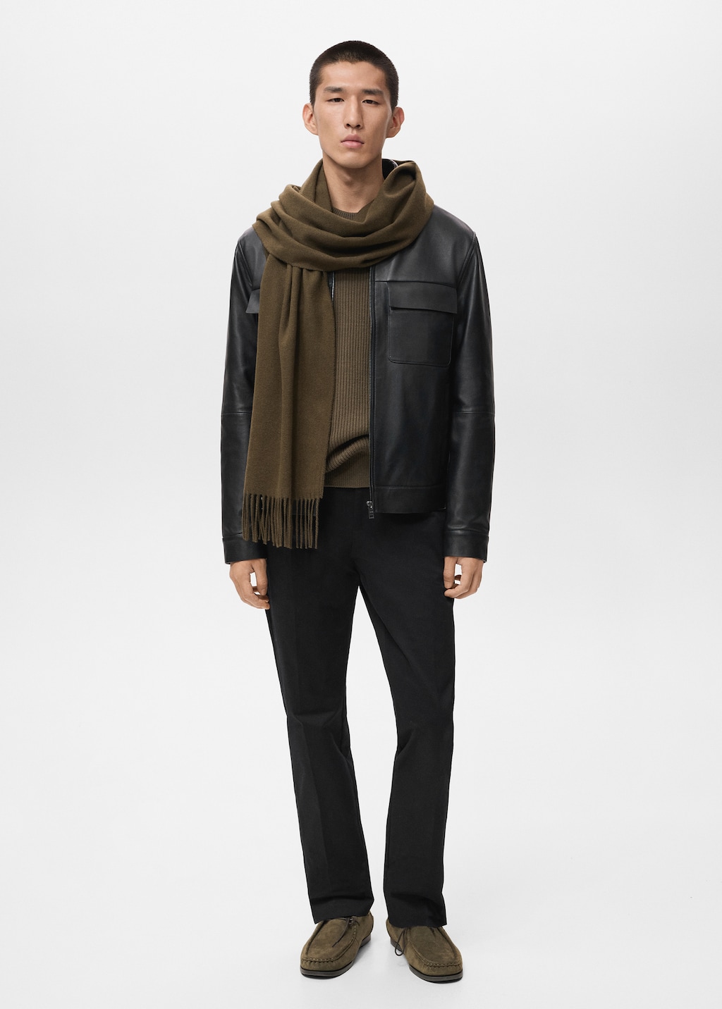 100% leather jacket with pockets