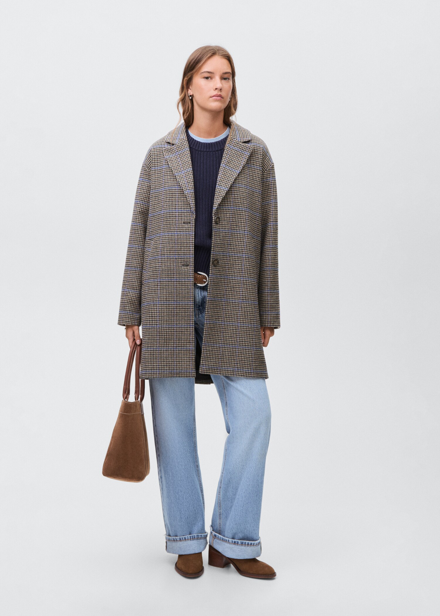 Manteau laine pied-de-poule - Plan général