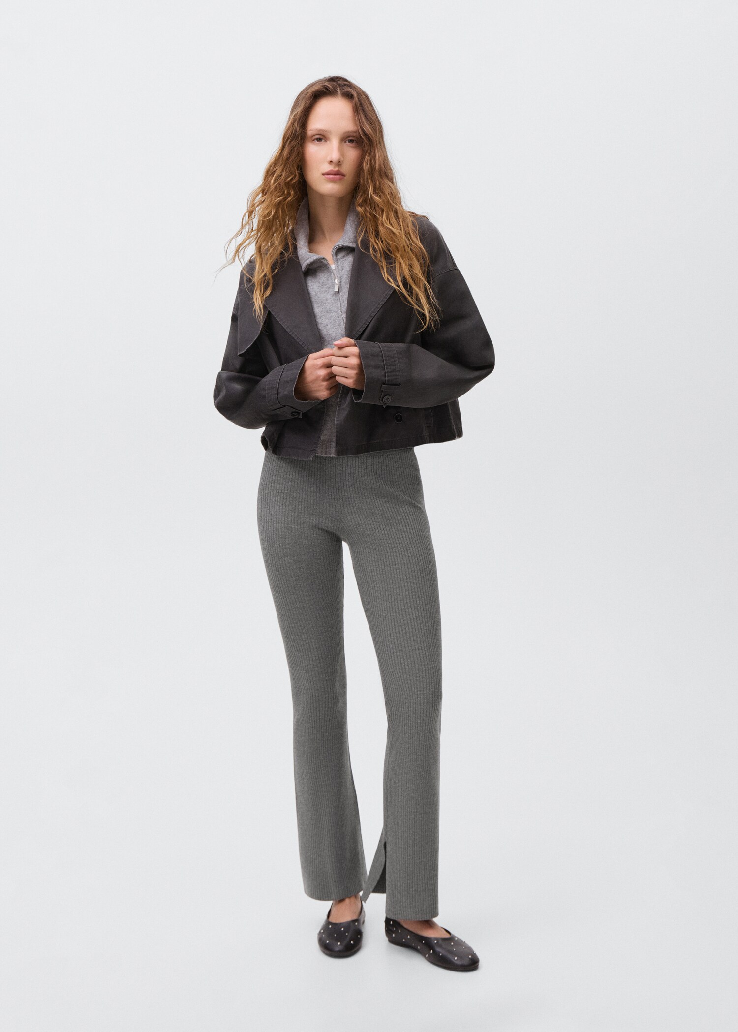 Pantalones canalé flare - Plano general