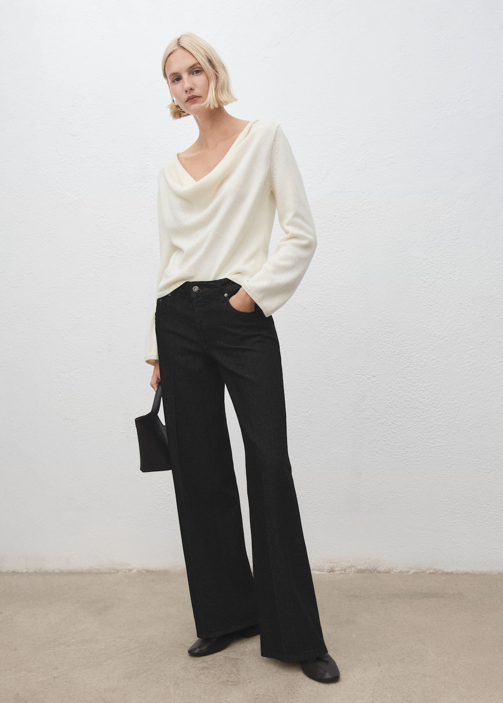 Straight low-waist jeans