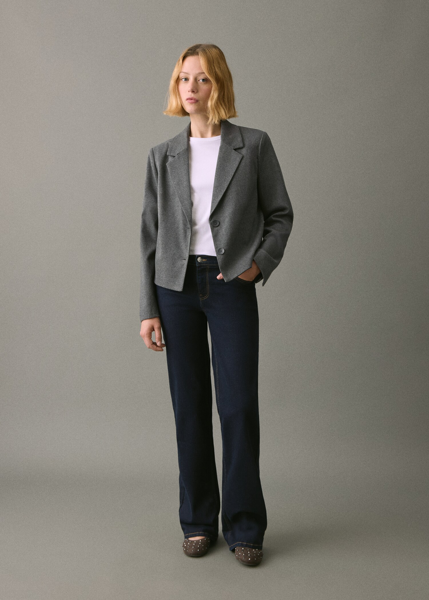 Blazer corta solapa - Plano general