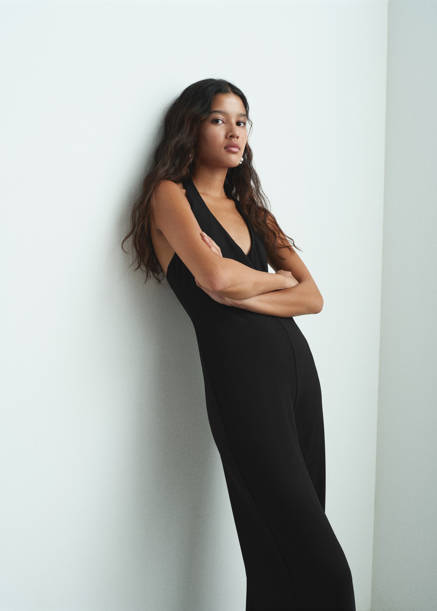 Halter long jumpsuit - General plane
