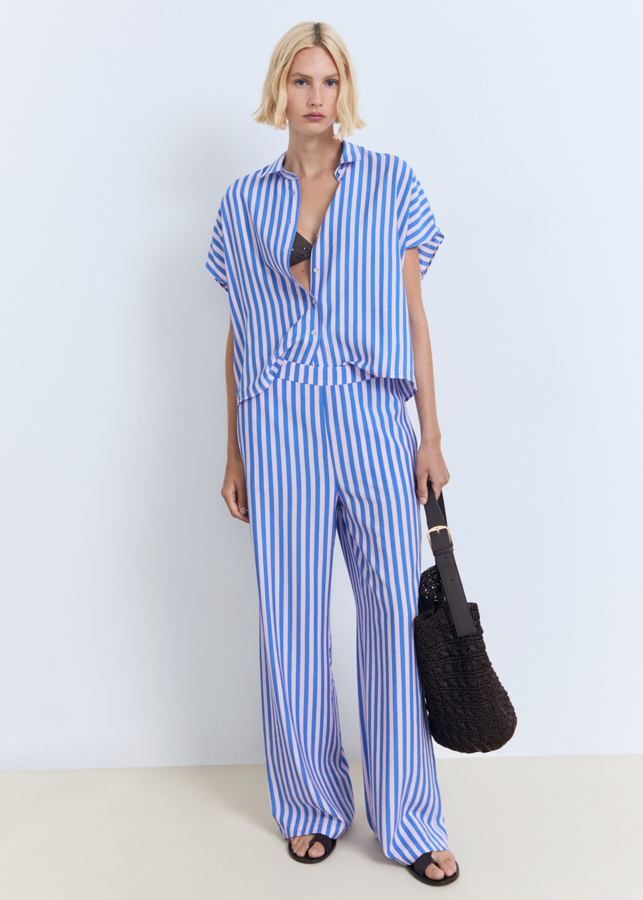 Chemise rayures manches courtes - Plan général
