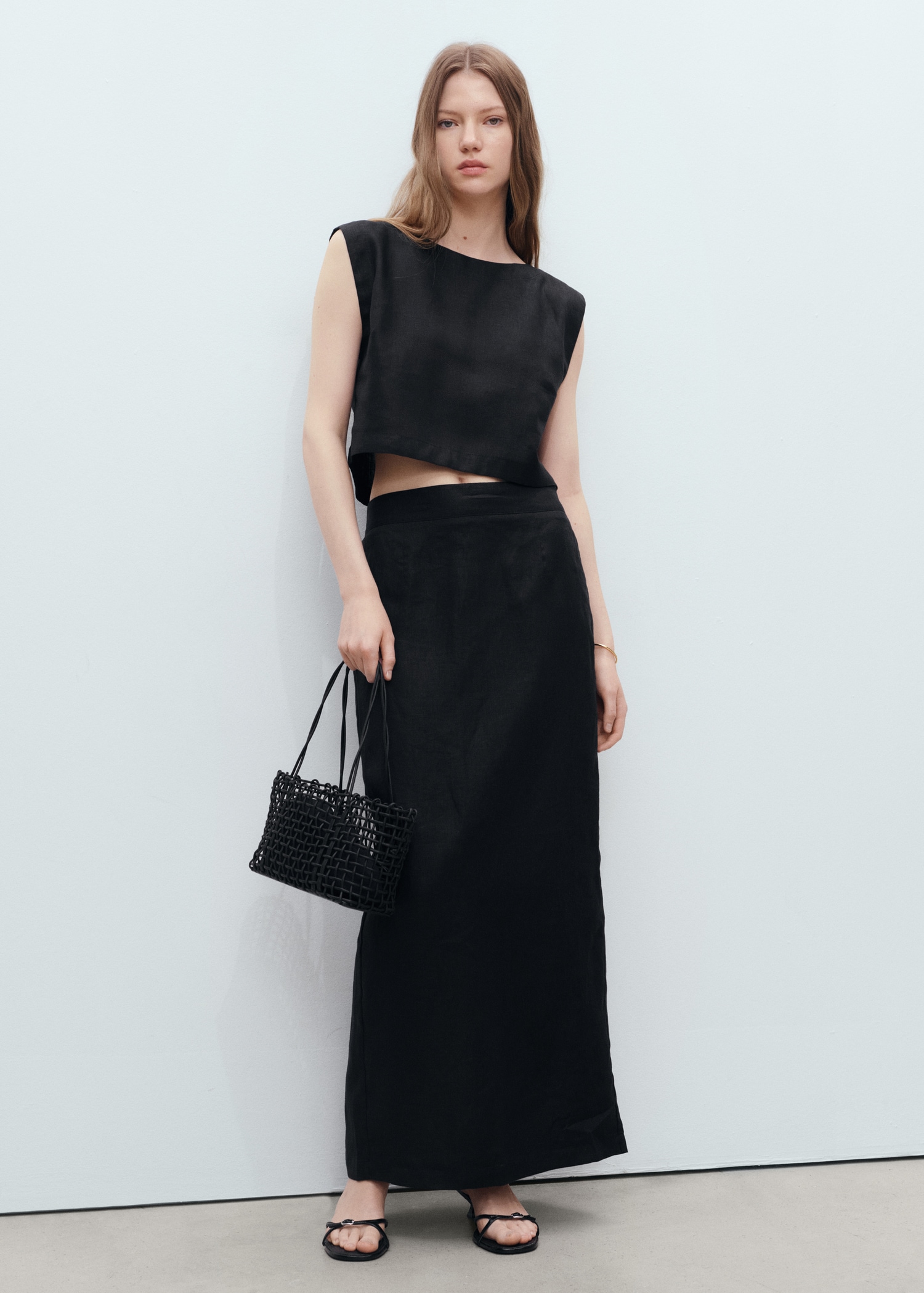 Leinen Crop Top - Allgemeine Ansicht
