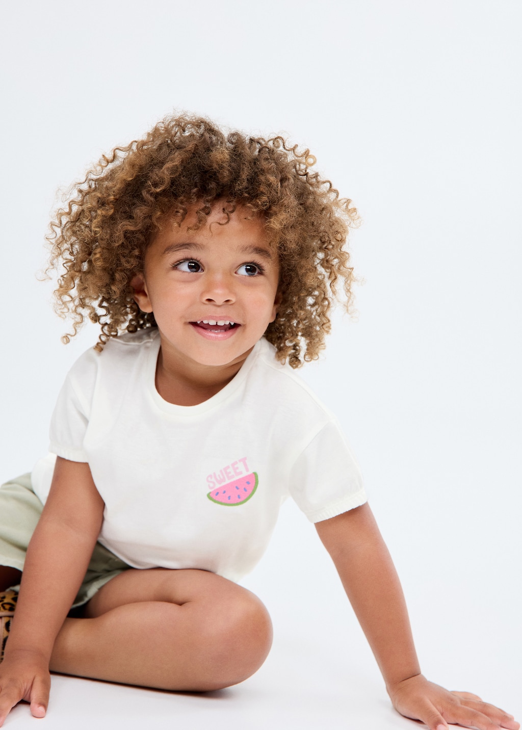 Embroidered printed T-shirt